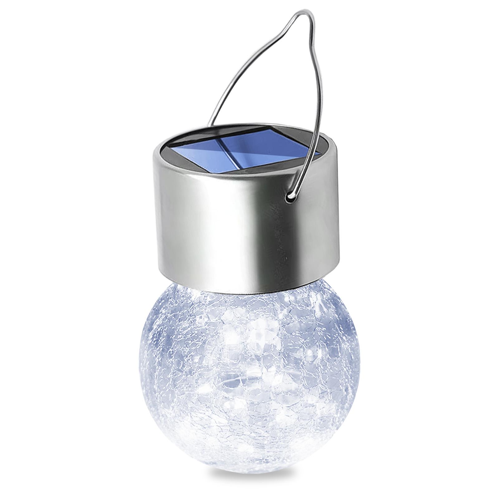 Lampa Solarna LED KULKA Ogrodowa Wisząca Szklana MARANTA IP44 6500K LUMILED - główne zdjęcie produktu