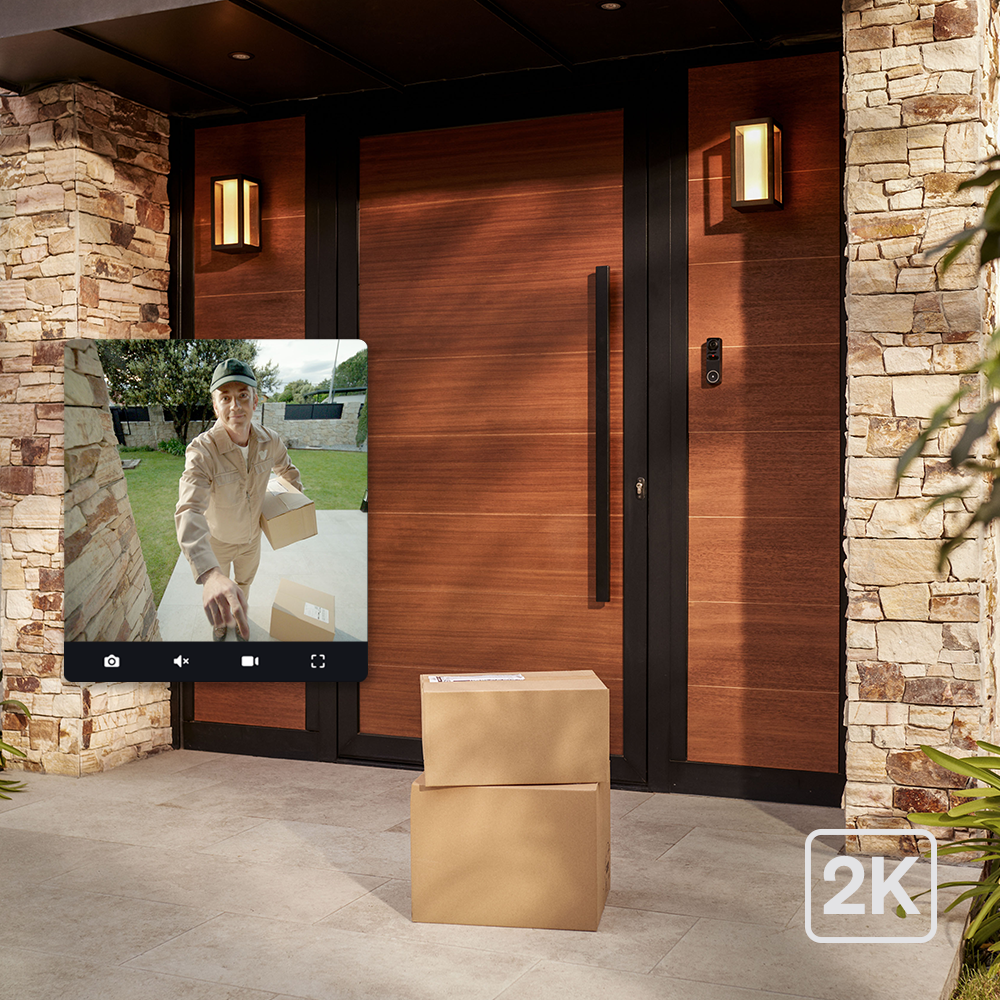 Inteligentny Wideodomofon Dzwonek do Drzwi z Kamerą IP 2K QHD 1440p CMOS Czarna SMART Zigbee WiFi Doorbell + Odbiornik Biały Chime Secure Philips HUE - pierwsza cecha produktu