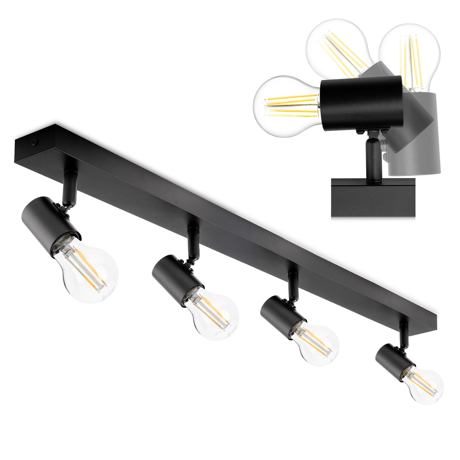 Lampa Sufitowa SPOT TUBA Reflektor Oprawa Halogenowa 4x E27 GLASA LUMILED - główne zdjęcie produktu