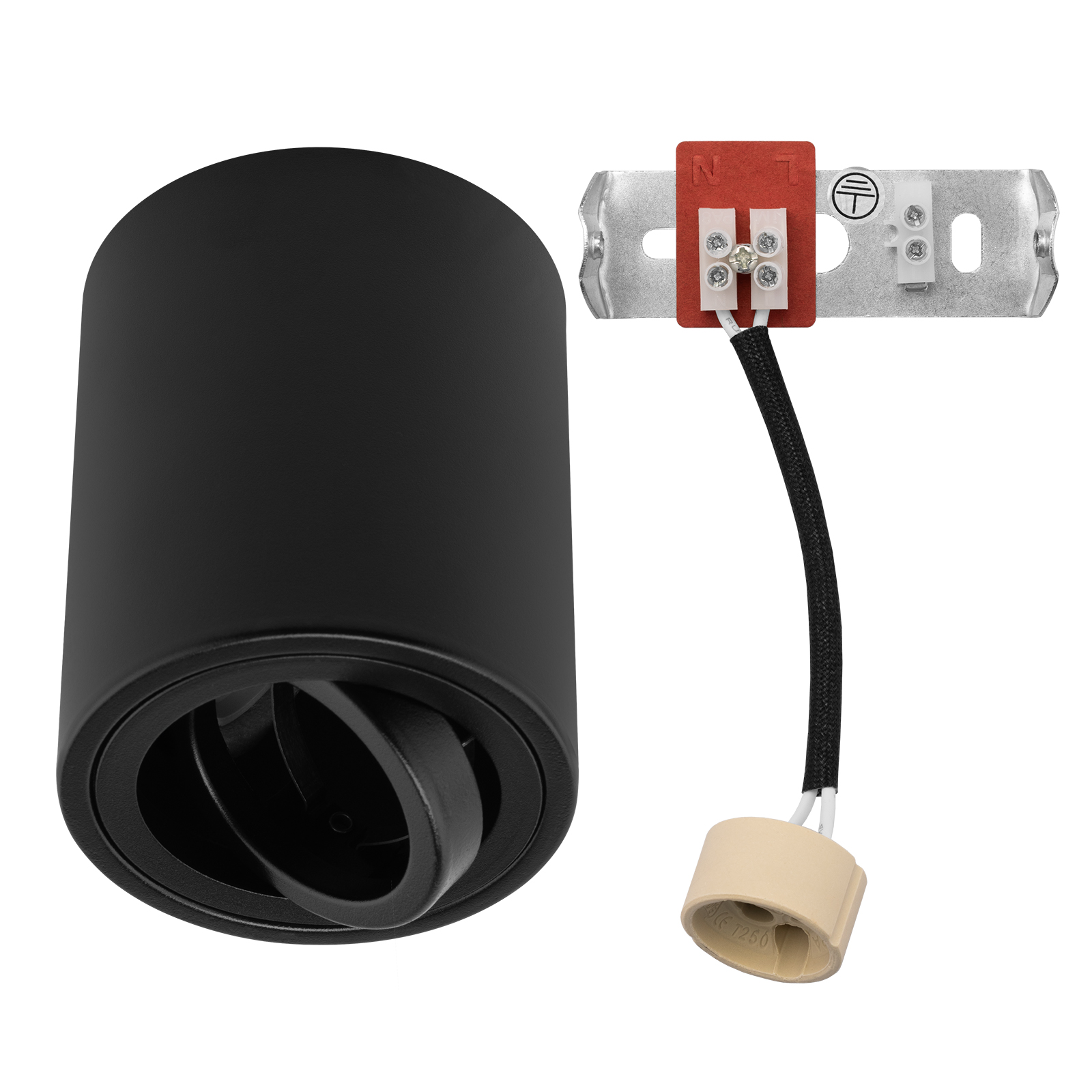 Oprawa Natynkowa HALOGENOWA Spot Tuba Ruchoma LUNDO GU10 LUMILED Okrągła Czarna 80mm - trzecia cecha produktu
