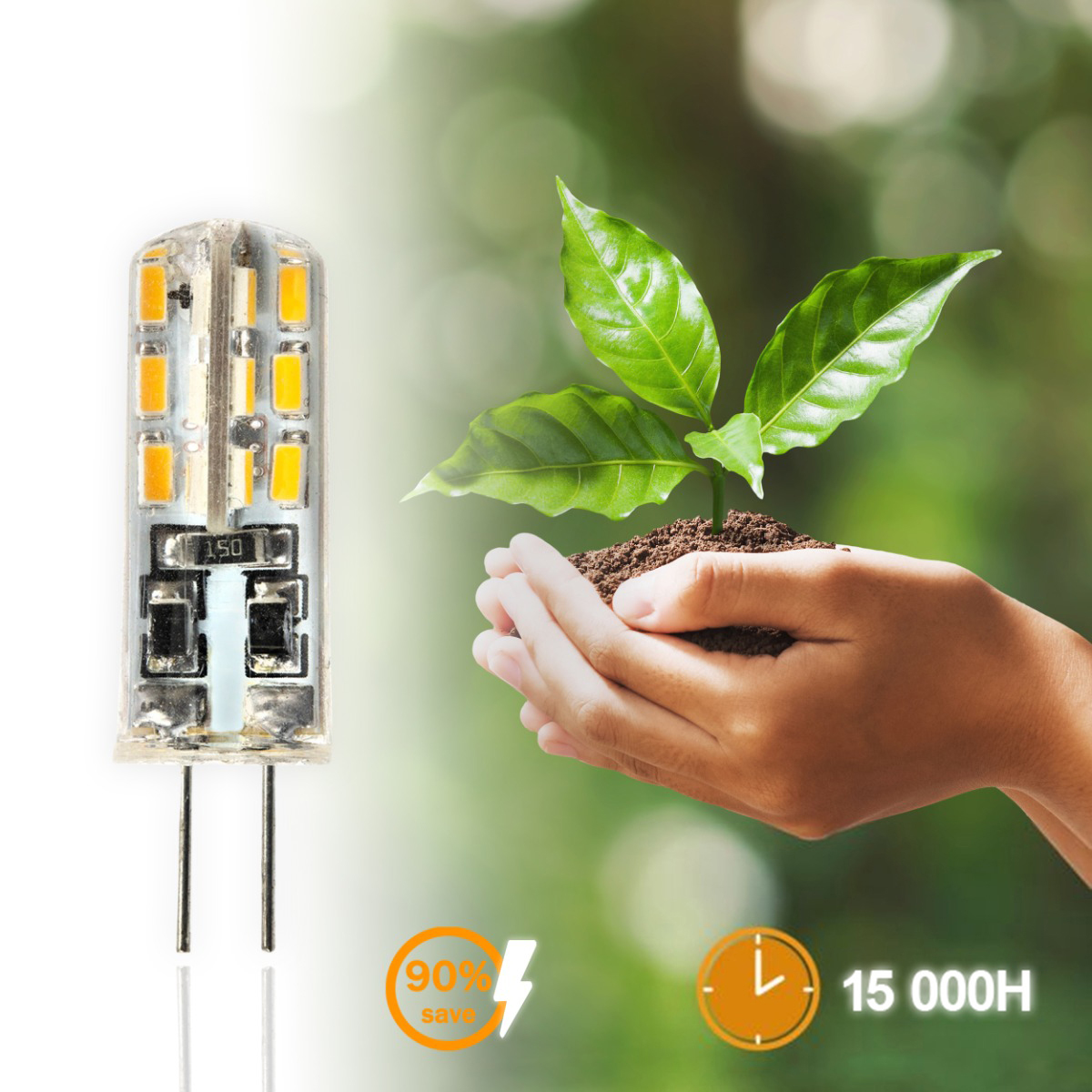 Żarówka LED G4 Kapsułka 2W = 20W 200lm 3000K Ciepła 360° 12V LUMILED - druga cecha produktu