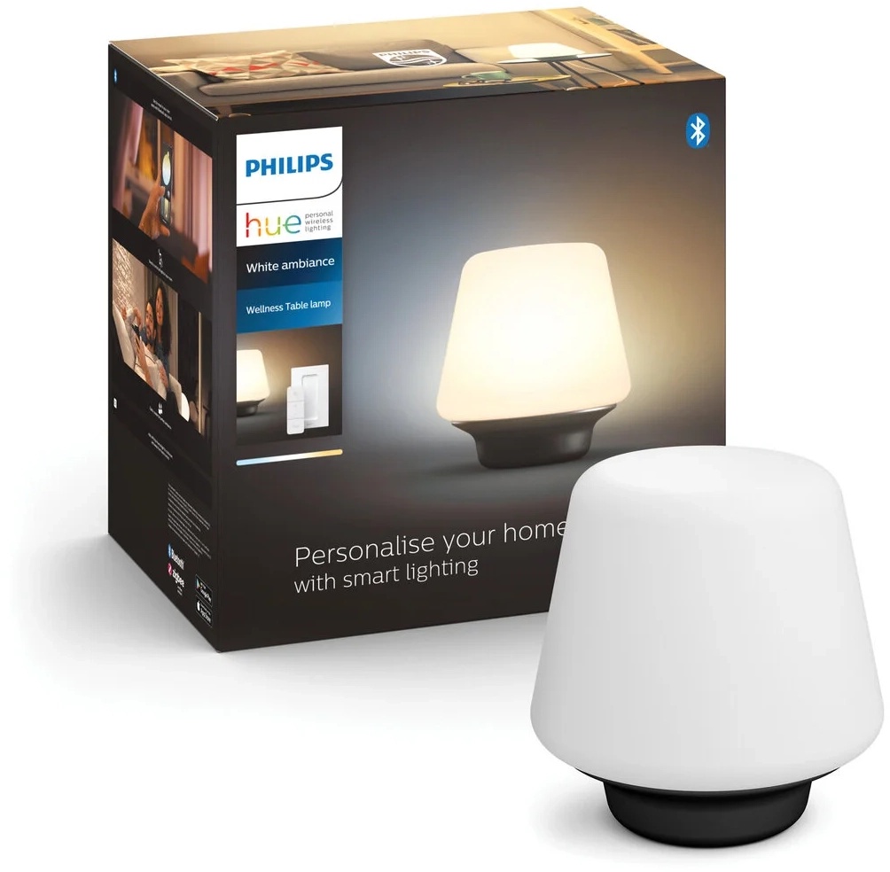 Lampka Biurkowa LED Stołowa Nocna 8W 800lm IP20 White Ambiance TW Czarna Inteligentna SMART Zigbee Bluetooth Wellness Philips HUE - główne zdjęcie produktu