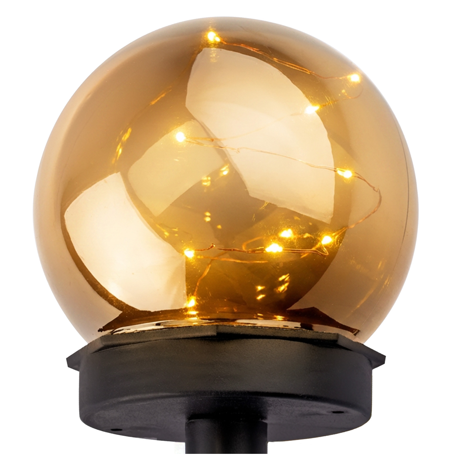 Lampa Solarna Ogrodowa LED 3000K IP44 10cm Wbijana Ozdobna Kula Dekoracyjna Dymiona GLORIS LUMILED - główne zdjęcie produktu