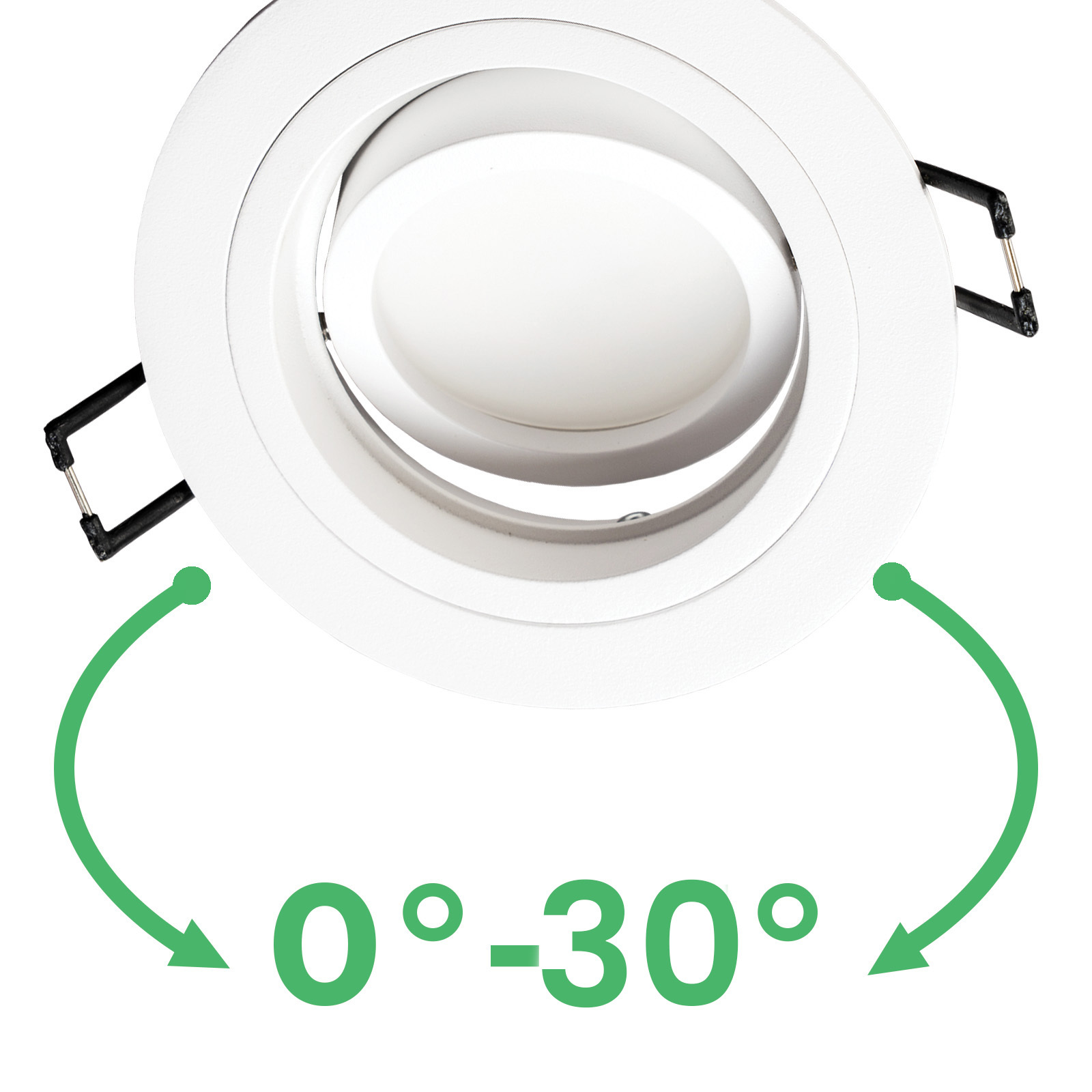 Oprawa HALOGENOWA Podtynkowa Ruchoma GU10 MR16 Okrągła Biała CASSIO LUMILED - pierwsza cecha produktu