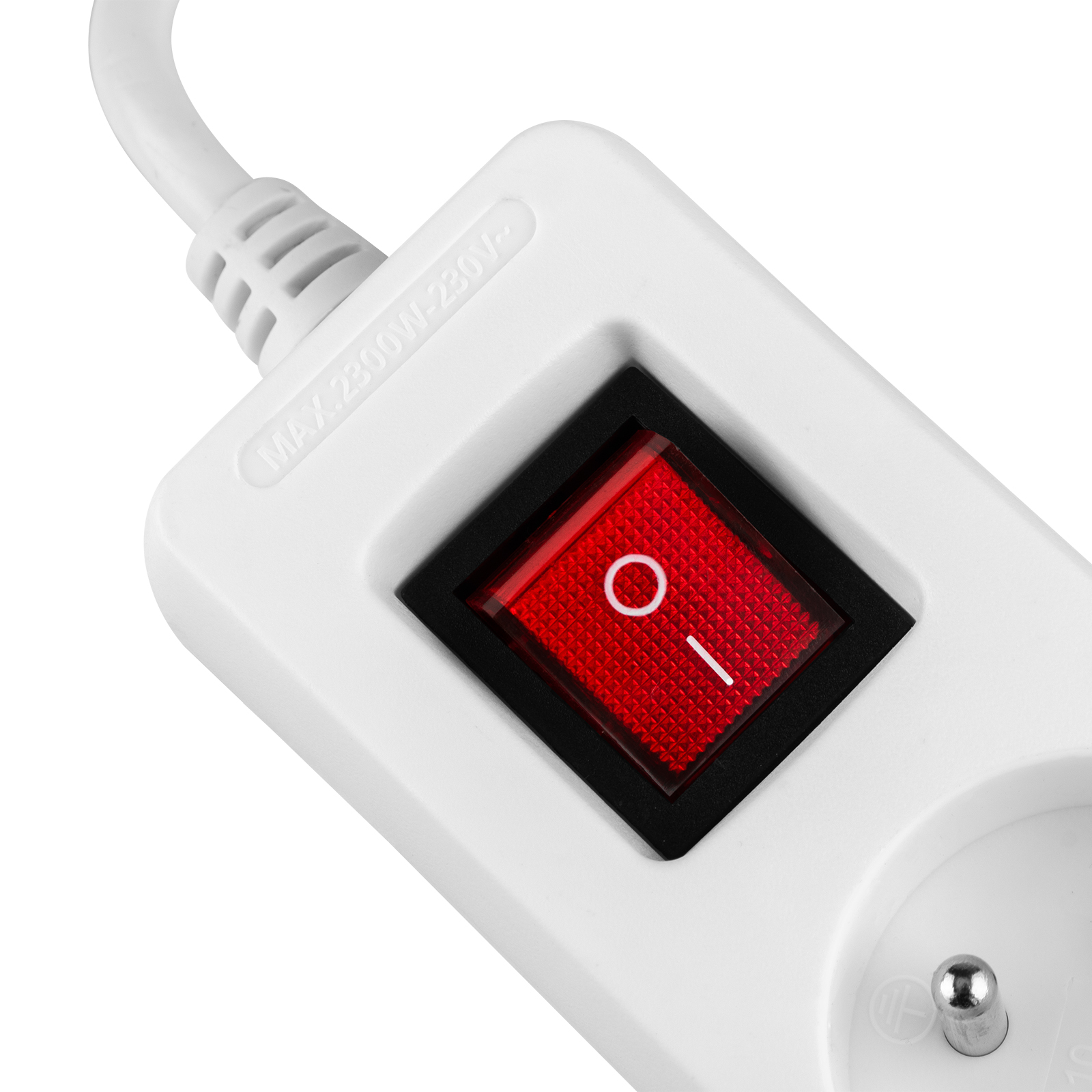 Przedłużacz Sieciowy Kabel z Uziemieniem Listwa Zasilająca 3 Gniazda 1.5m Włącznik ON/OFF Biały USB + USB-C Sznur ELGER Lumiled - druga cecha produktu