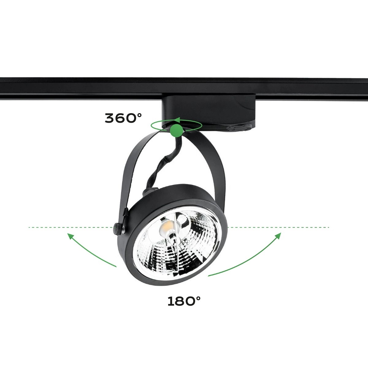 Reflektor Szynowy GU10 ES111 Czarny VICTUS Lampa do Szynoprzewodów Jednofazowych Lumiled - trzecia cecha produktu