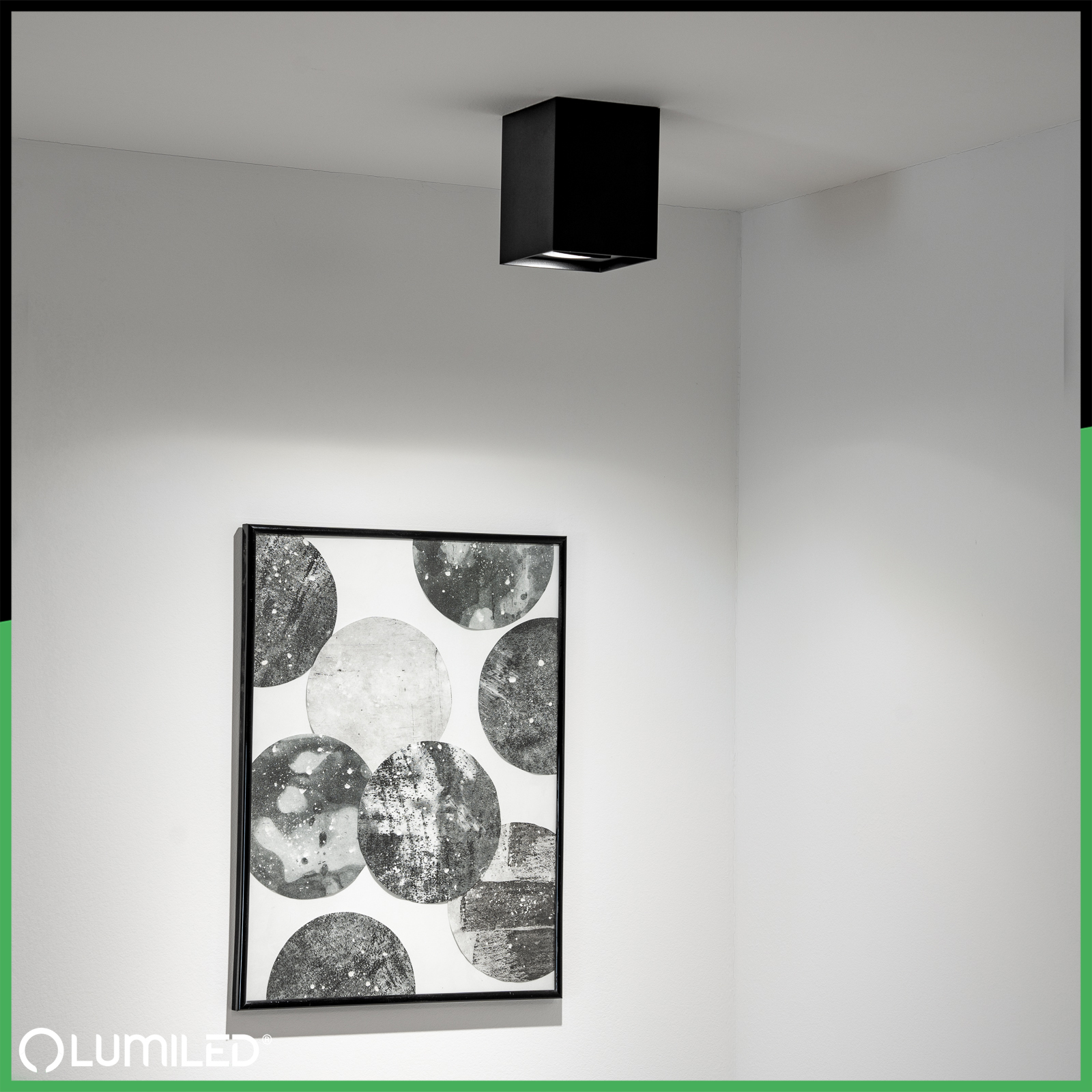 Oprawa Natynkowa HALOGENOWA Spot Tuba Ruchoma GU10 Kwadratowa Czarna 115mm AMAT-L LUMILED - obszar zastosowań