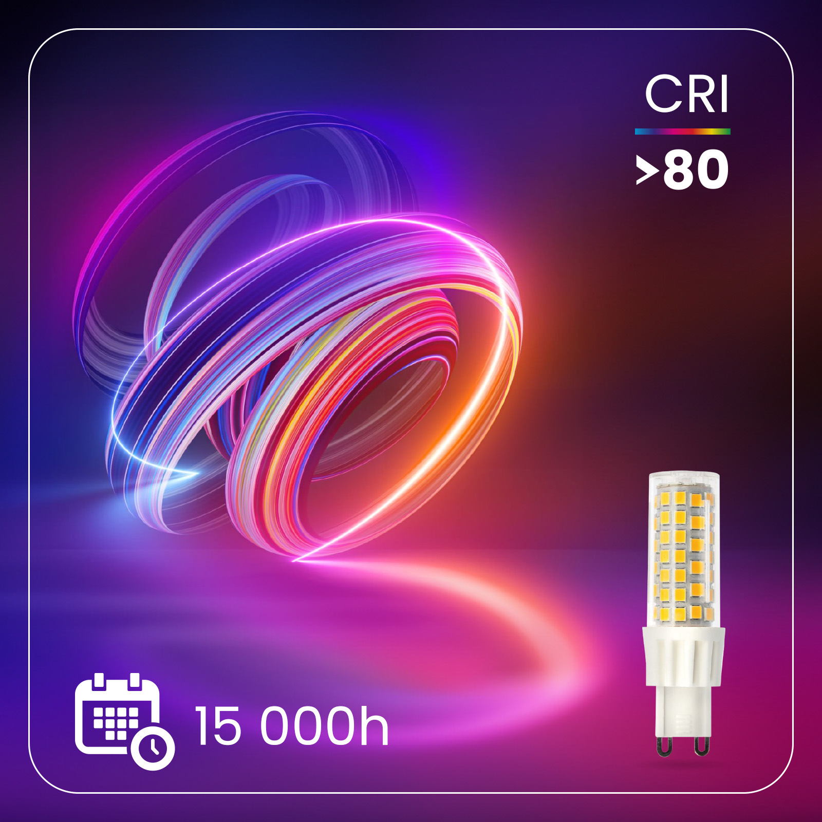 Żarówka LED G9 Kapsułka 10W = 75W 970lm 4000K Neutralna 360° LUMILED - druga cecha produktu