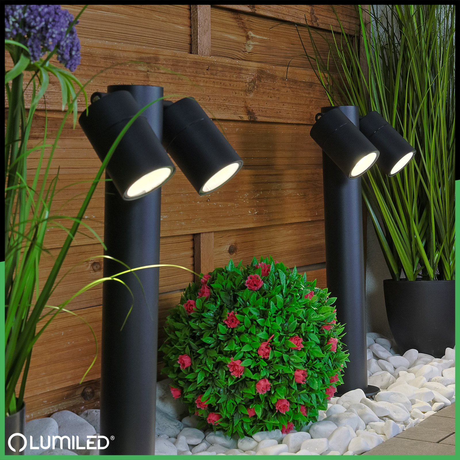 Lampa Ogrodowa Oprawa SŁUPEK Reflektor Zewnętrzny Stojąca 45 cm 2x GU10 ASTI LUMILED - obszar zastosowań