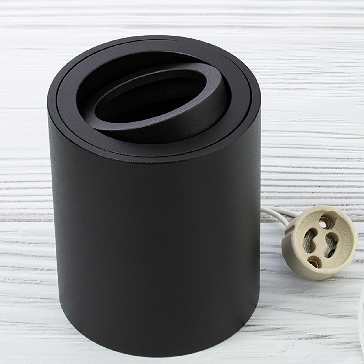 Oprawa Natynkowa HALOGENOWA Spot Tuba Ruchoma GU10 Okrągła Czarna 84mm AMAT-M LUMILED - skład produktu