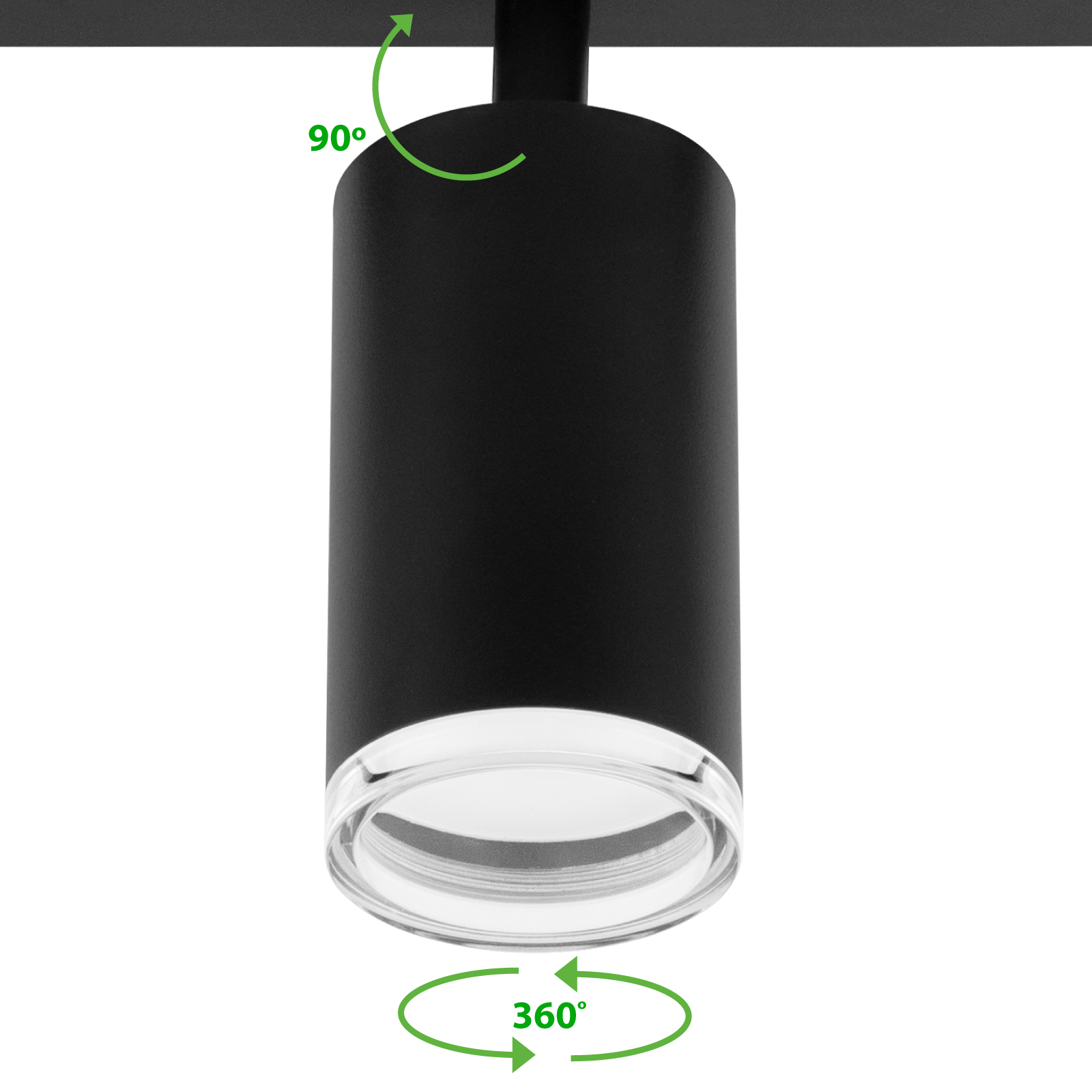 Lampa Sufitowa Reflektor LED Spot 2x GU10 IP44 ADERO Czarna Lumiled - trzecia cecha produktu