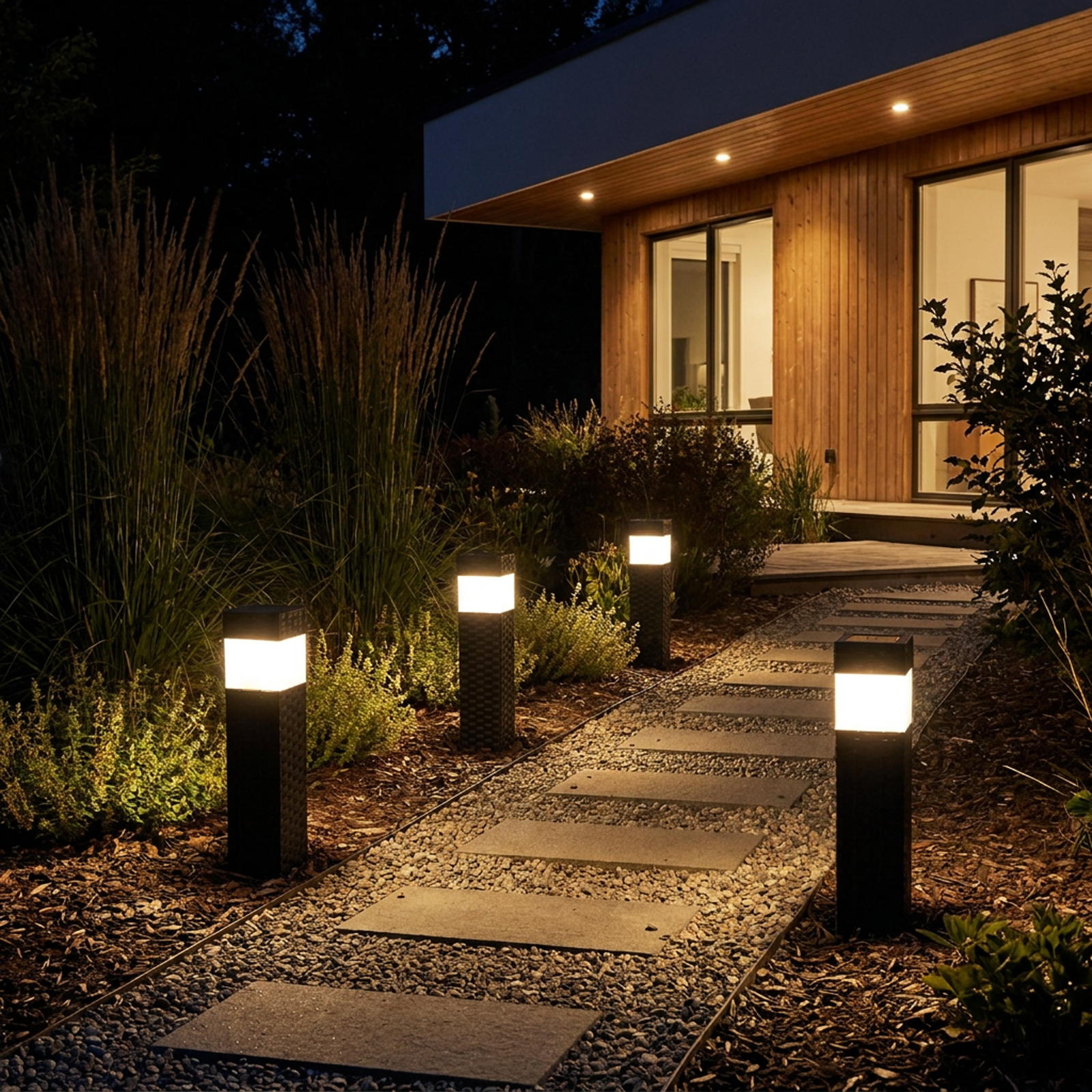 Lampa Ogrodowa Zewnętrzna LED Wbijana 4000K IP44 Czujnik Zmierzchu PASCAL LUMILED - druga cecha produktu