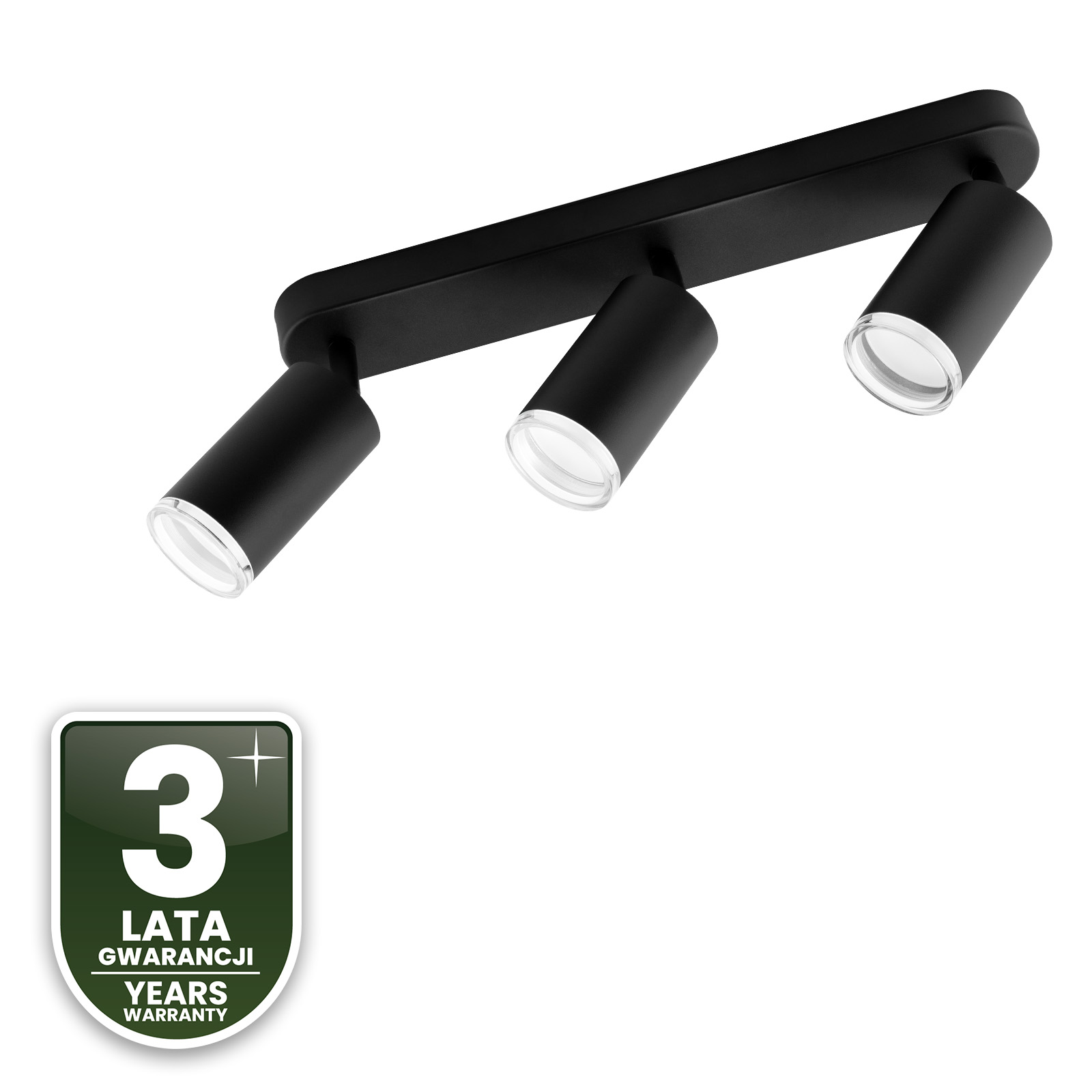 Lampa Sufitowa Reflektor LED Spot 3x GU10 IP44 ADERO Czarna Lumiled - czwarta cecha produktu