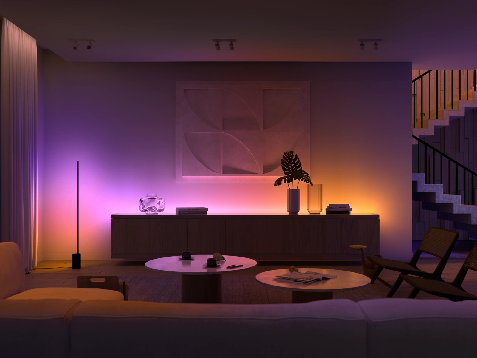 Taśma LED Pasek NEON Przedłużenie 1m 12.3W 1000lm IP20 White and Color Ambiance RGB + TW Biała Inteligentna SMART Zigbee Bluetooth LightStrip Gradient Philips HUE - trzecia cecha produktu