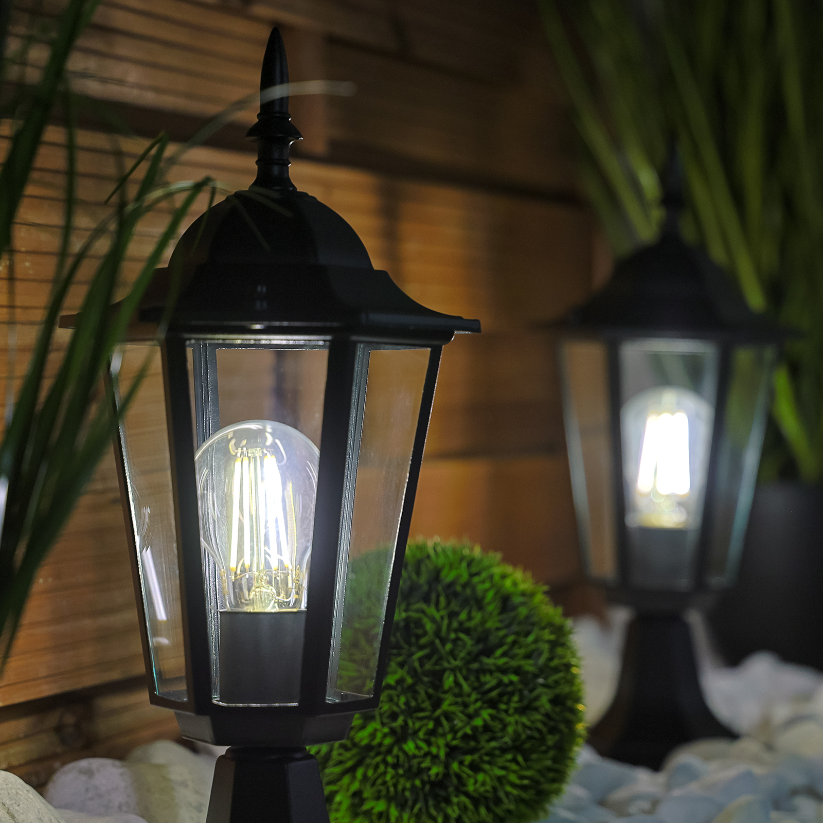 Lampa Ogrodowa Zewnętrzna E27 SŁUPEK LATARNIA 39cm Czarna BELLIS LUMILED - obszar zastosowań