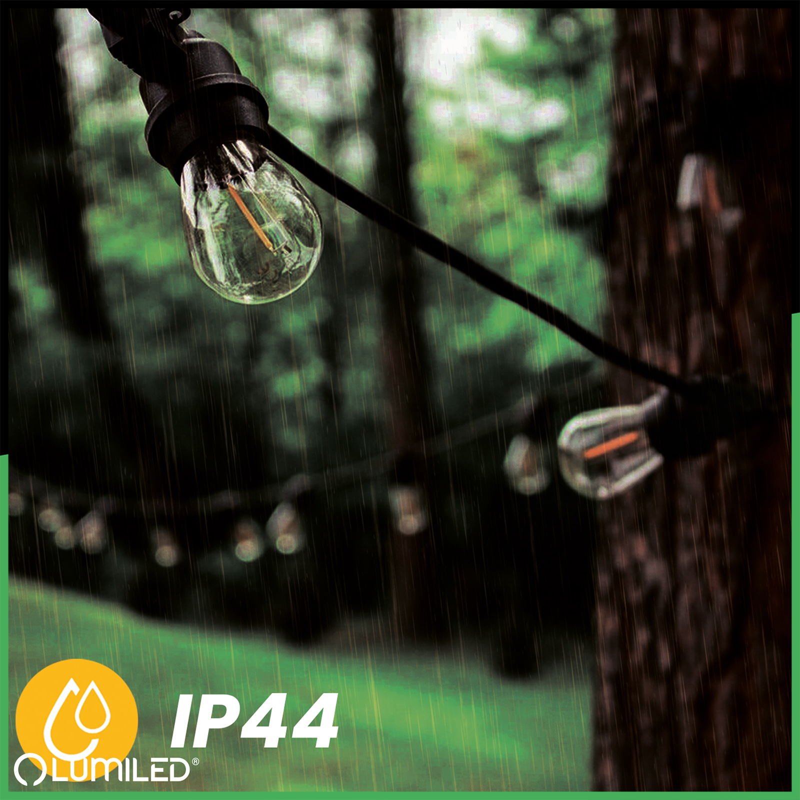 Girlanda Ogrodowa Zewnętrzna Łańcuch Świetlny 20m 20x E27 Żarówki 1,3W 2200K NARCI Lumiled - druga cecha produktu