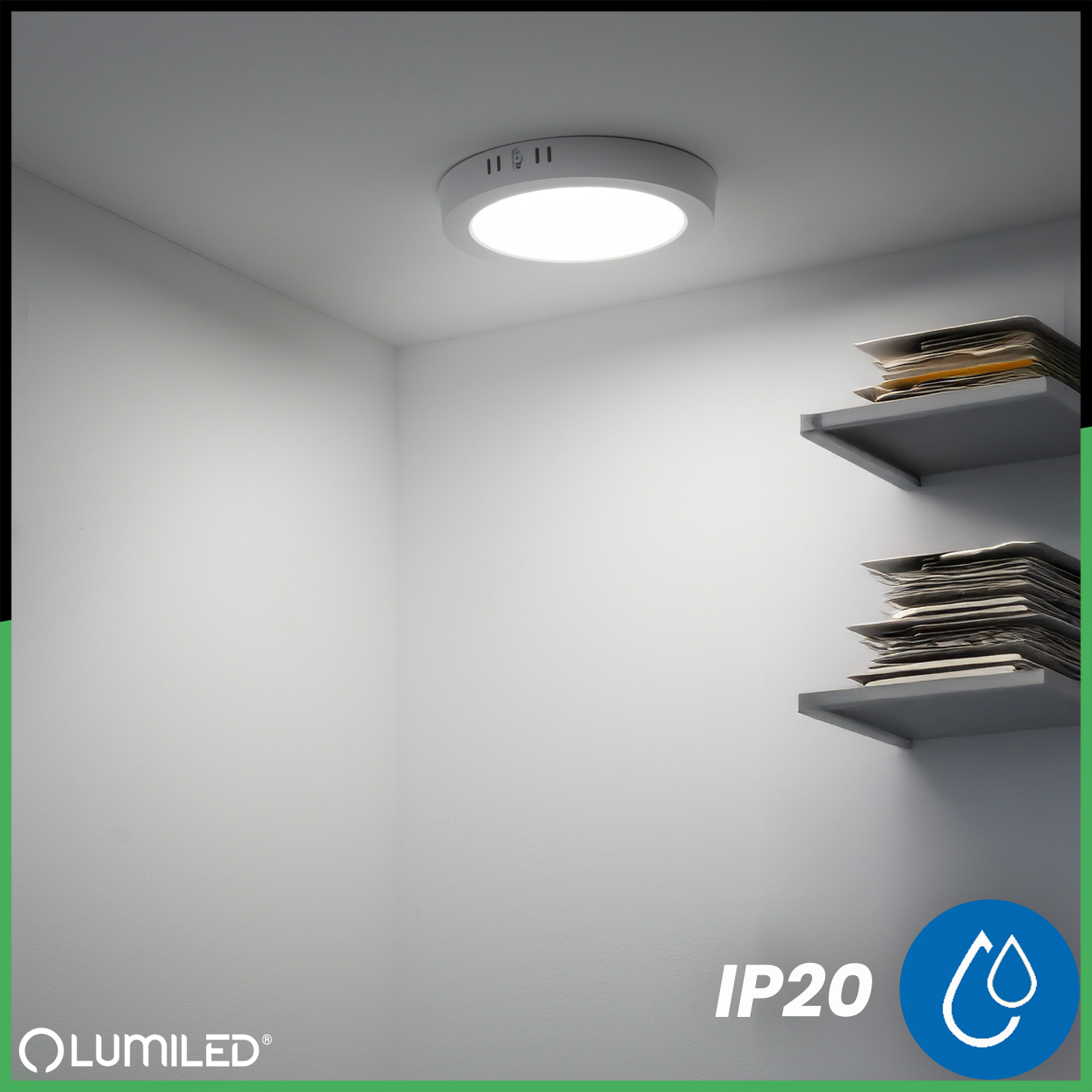 Oprawa Natynkowa Lampa LED Sufitowa 24W Okrągła 4000K GLOW Biała LUMILED - druga cecha produktu