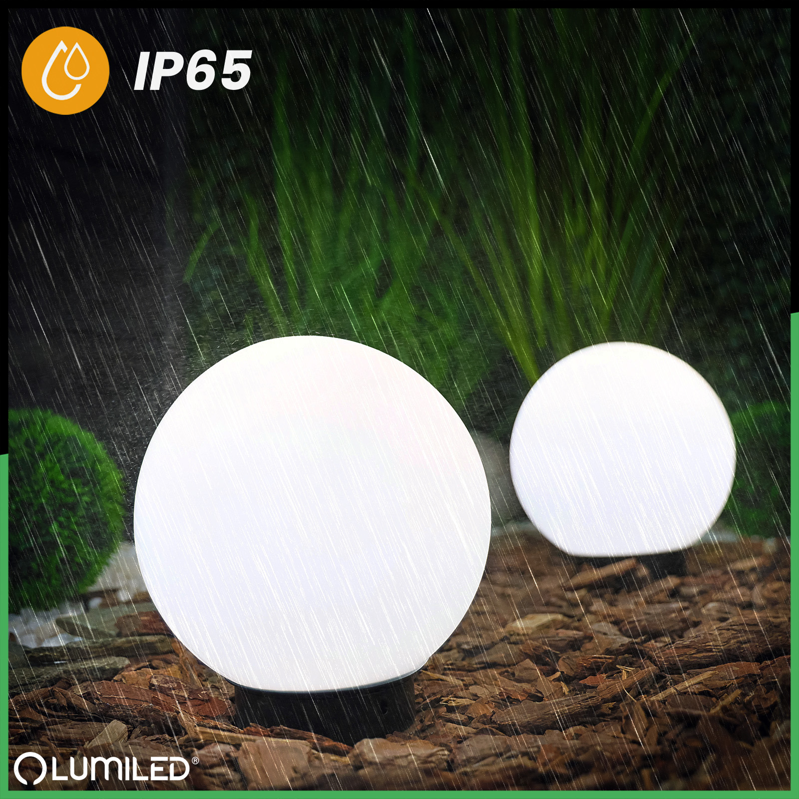 Lampa Oprawa Ogrodowa Zewnętrzna KULA LED LUMIKULA2 20cm E27 IP65 LUMILED - druga cecha produktu