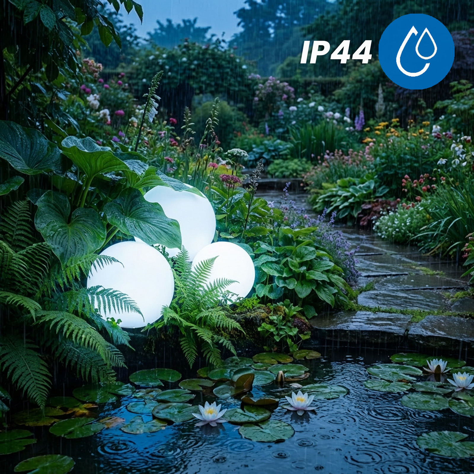 Lampa Solarna Ogrodowa LED ATRIS Wbijana Naziemna Biała Kula 15cm LUMILED - czwarta cecha produktu