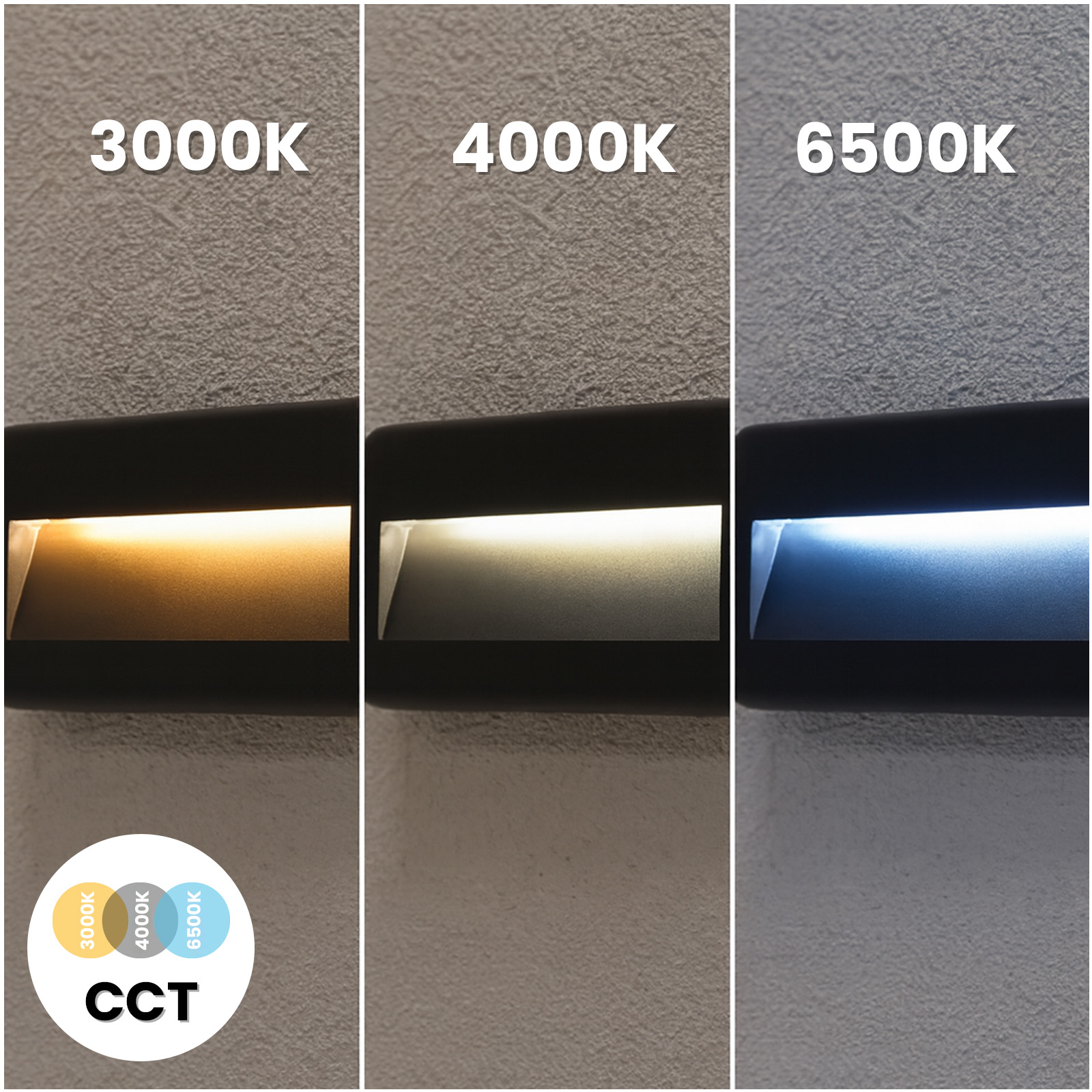 Lampa Ogrodowa Zewnętrzna Schodowa Kinkiet Elewacyjny CCT 3000-6500K LED 4W IP65 VIREO LUMILED - trzecia cecha produktu