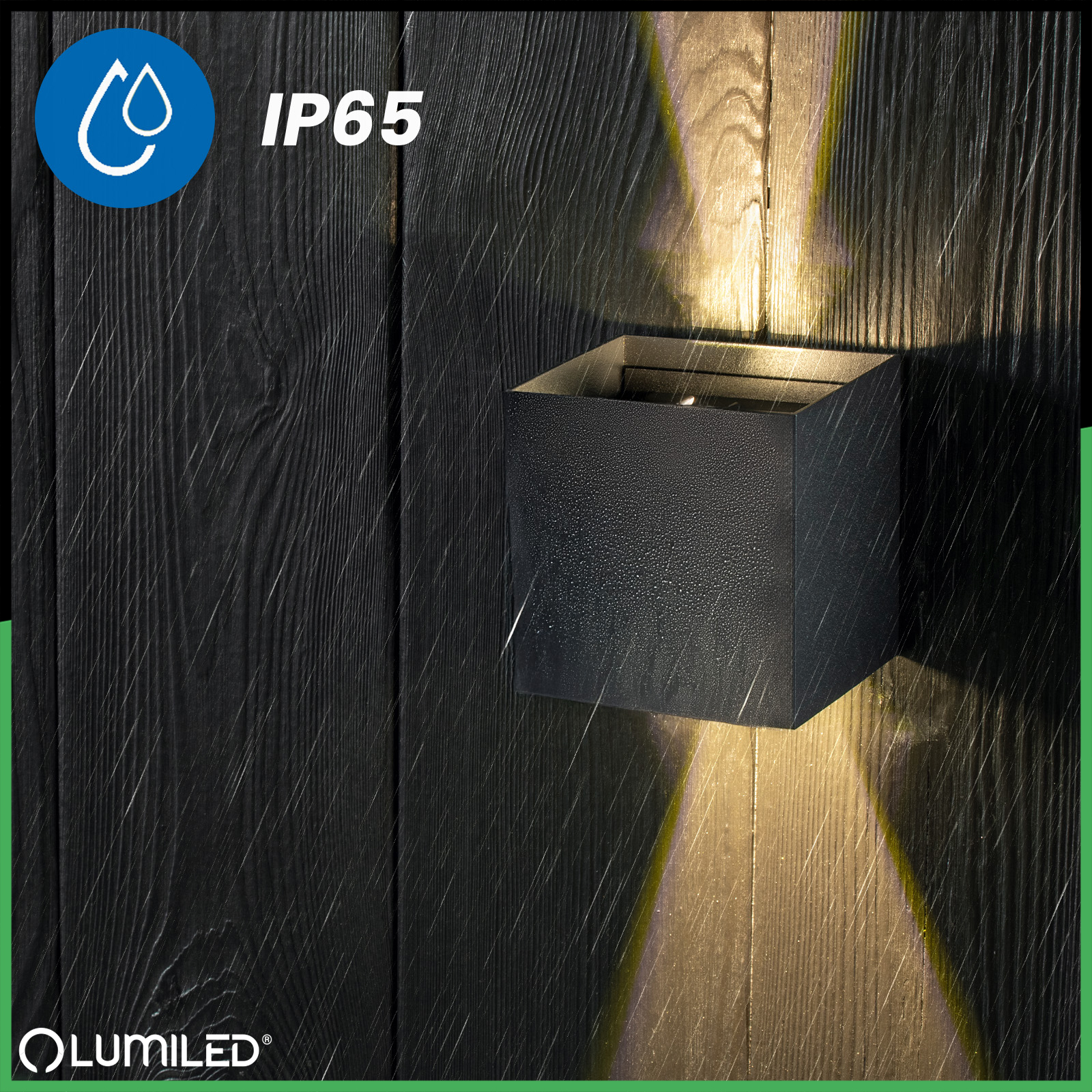 Kinkiet Ogrodowy Elewacyjny LED 2x3W 4000K Regulowany Góra Dół Czarny PICEA LUMILED - druga cecha produktu