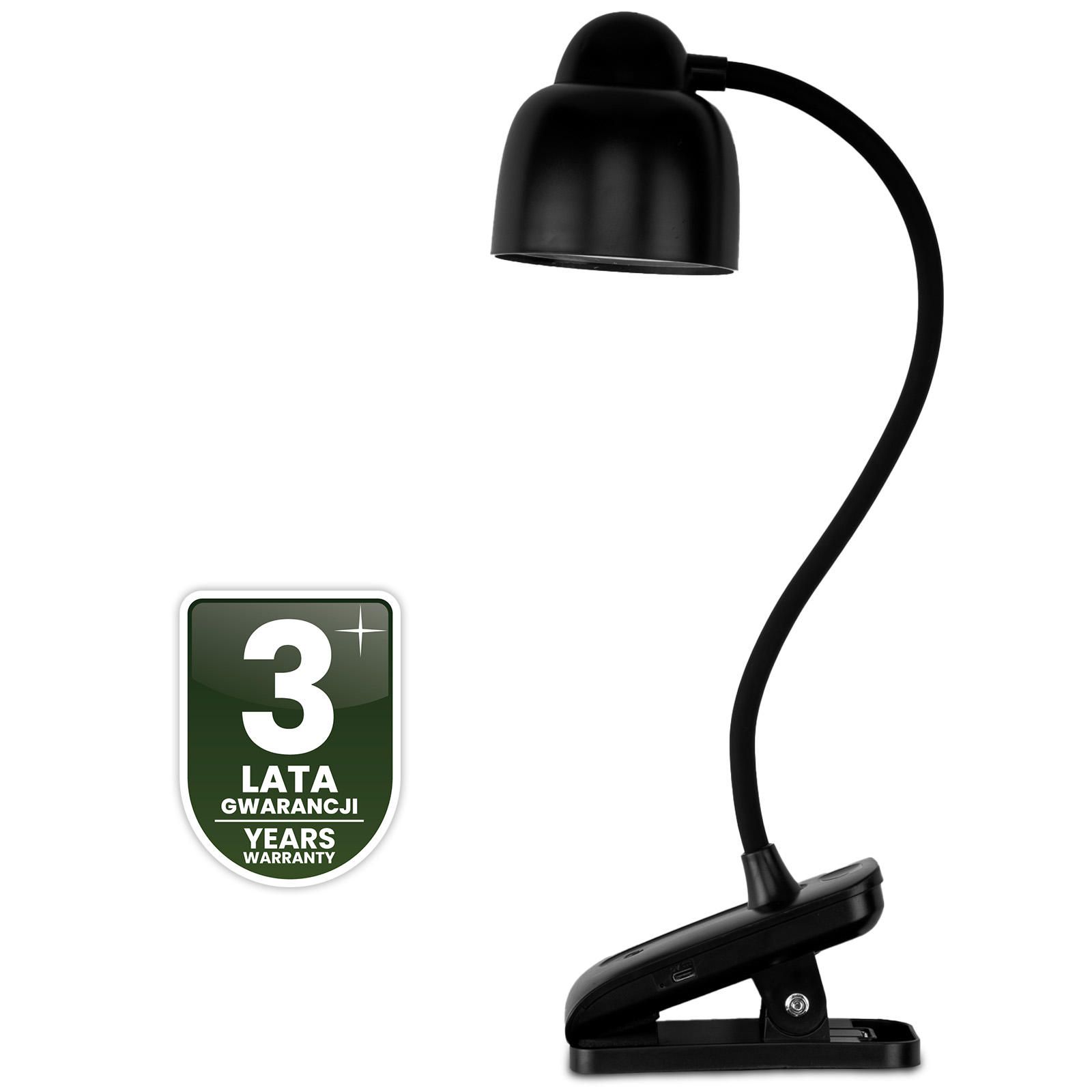 Lampka Biurkowa LED 5W CCT Kreślarska Stołowa Szkolna TESA 2 Czarna LUMILED - czwarta cecha produktu