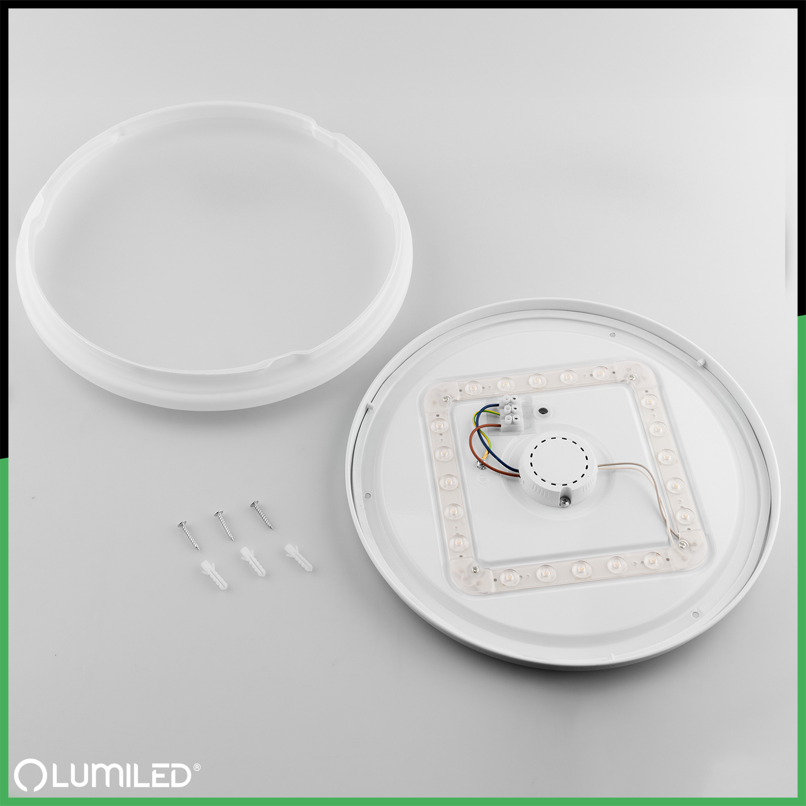 Plafon LED Lampa Sufitowa Natynkowa 18W NOTUS 2 Okrągły IP44 33 cm LUMILED - skład produktu