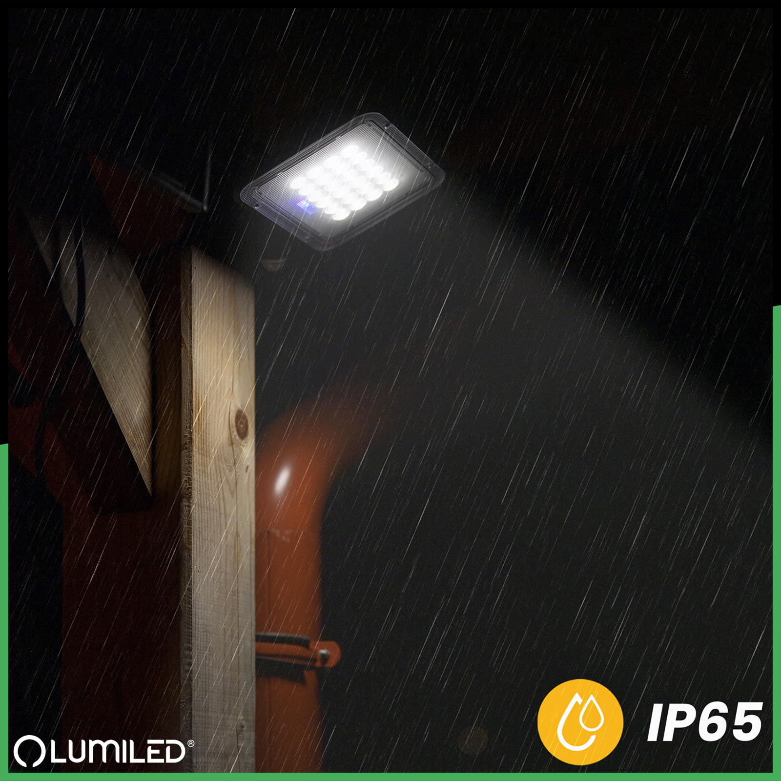 Naświetlacz Solarny LED Halogen 100W Lampa Ogrodowa 4000K IP65 Czujnik Ruchu PIR + Pilot FULGOR LUMILED - druga cecha produktu