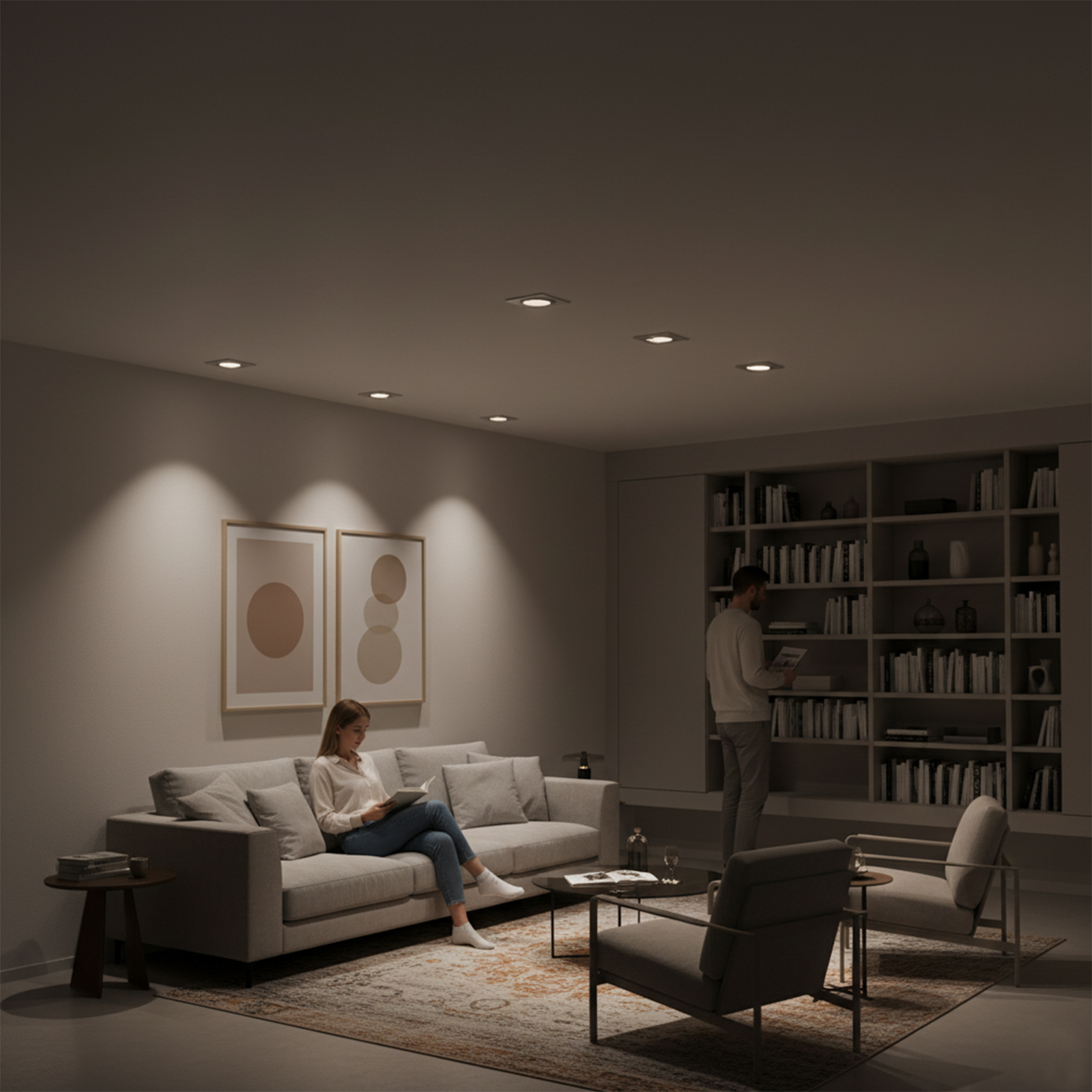 Zestaw Oprawa Podtynkowa Stała GU10 MR15 Kwadrat Szklana Ariel LUMILED + Żarówka LED GU10 6W 3000K 120° - obszar zastosowań