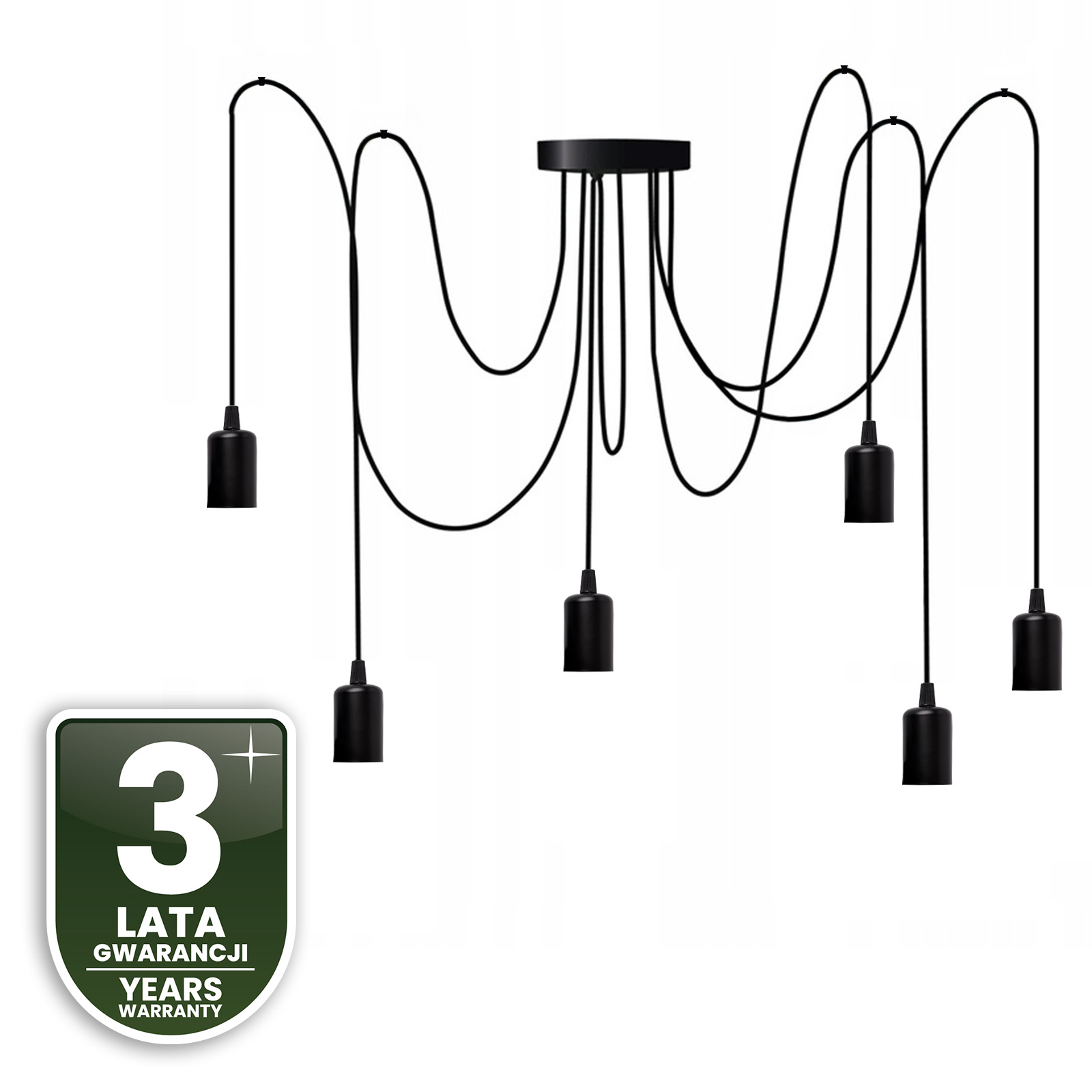 Lampa wisząca sufitowa ARANE PAJĄK 6 ramion do LED 6x E27 LUMILED - czwarta cecha produktu