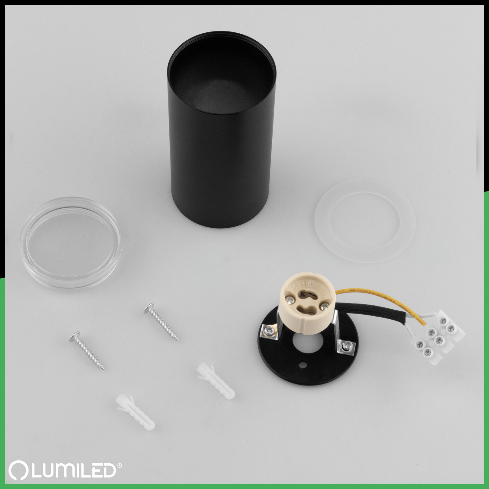 Lampa Sufitowa Reflektor LED Oprawa Spot Tuba GU10 IP44 ADERO Czarna Lumiled - skład produktu