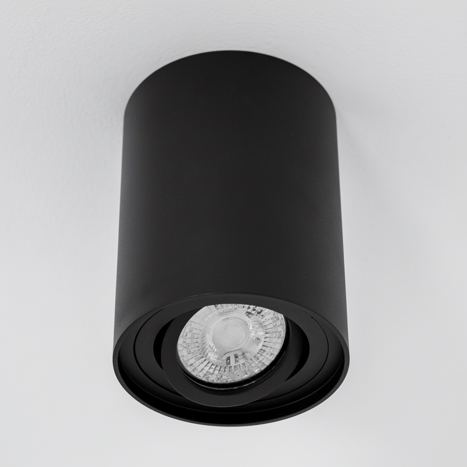 Oprawa Natynkowa HALOGENOWA Spot Tuba Ruchoma GU10 Okrągła Czarna 115mm AMAT-L LUMILED - pierwsza cecha produktu