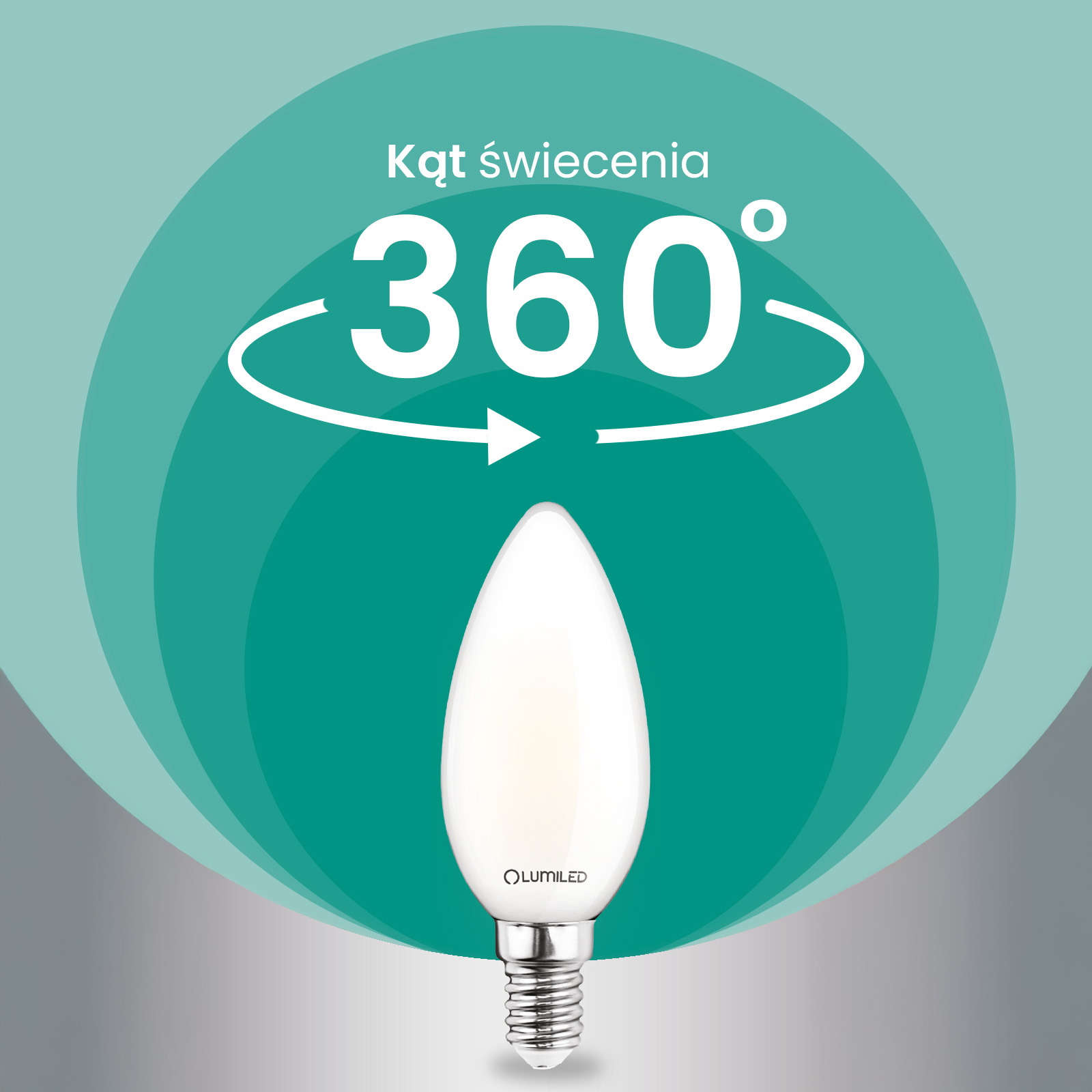 Żarówka LED E14 Świeczka B35 2,2W 470lm = 40W 4000K Neutralna 360° Filament KLASA A LUMILED - druga cecha produktu