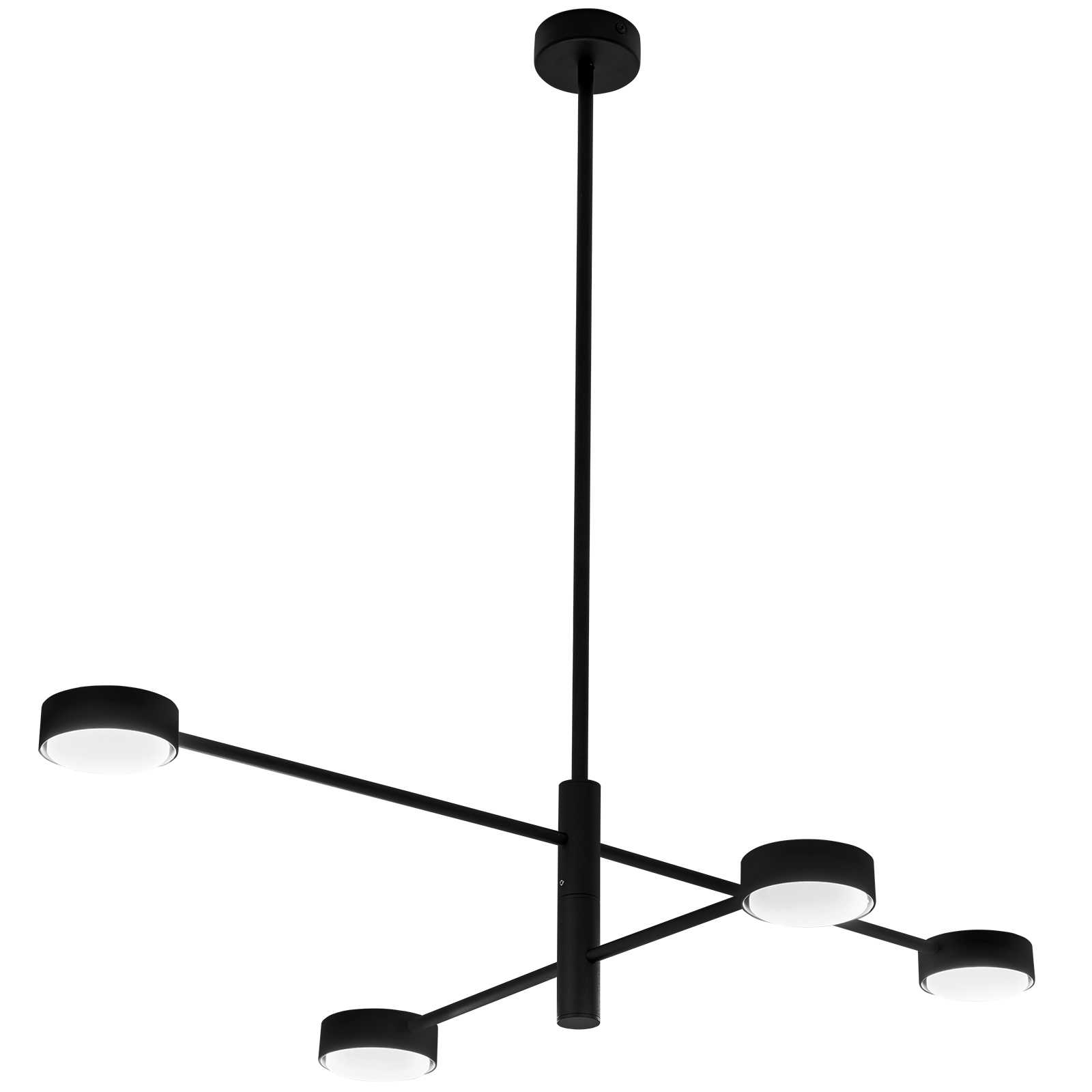 Lampa Sufitowa Wisząca LED 4x GX53 Ścienna Czarna OVILO LUMILED - druga cecha produktu