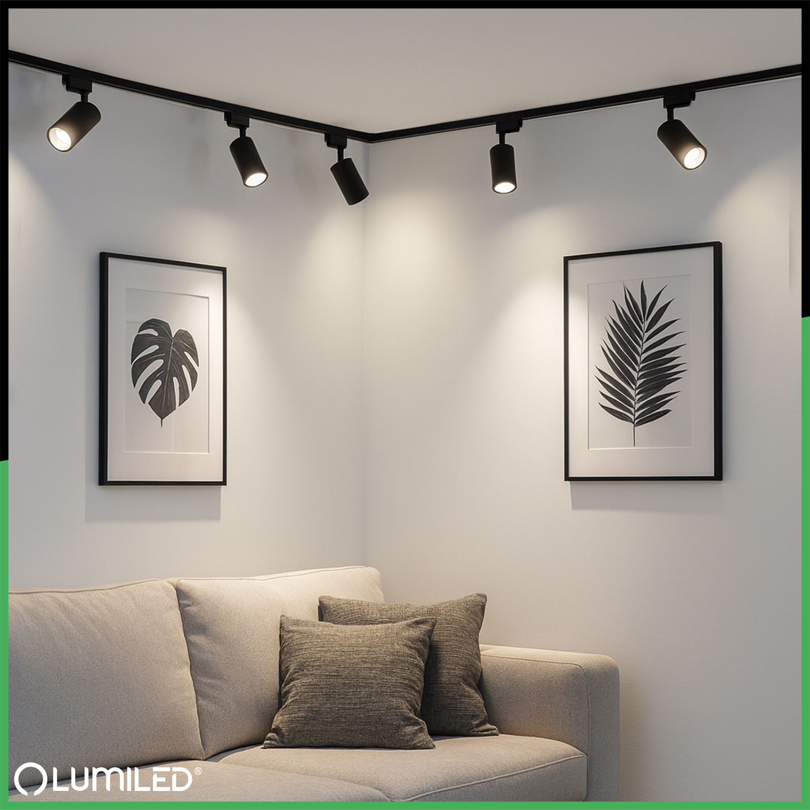 Zestaw Szyna Oświetleniowa Szynoprzewód 2 m + 6x Reflektor Szynowy SAGI GU10 Czarny LUMILED - obszar zastosowań