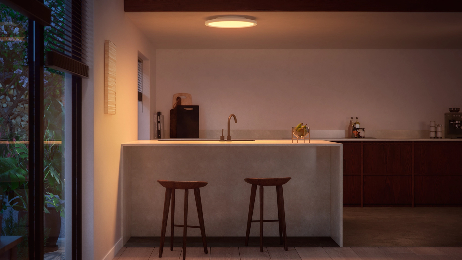 Plafon LED Lampa Sufitowa Natynkowa 40W 2850lm IP20 White and Color Ambiance RGB + TW Biała 39.5cm Inteligentna SMART Zigbee Bluetooth Surimu Philips HUE - obszar zastosowań