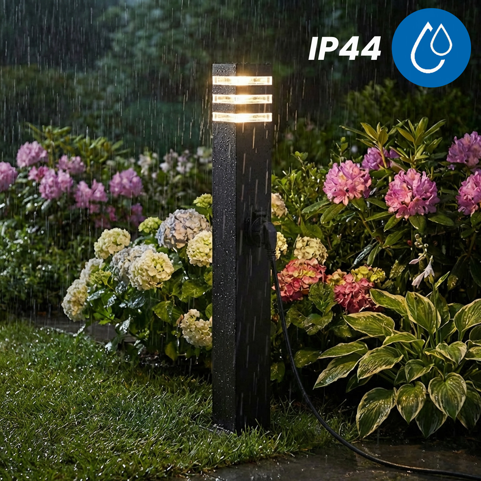 Lampa Ogrodowa Słupek Zewnętrzny Stojący E27 LED z Gniazdem TAXUS 2 60cm LUMILED - trzecia cecha produktu