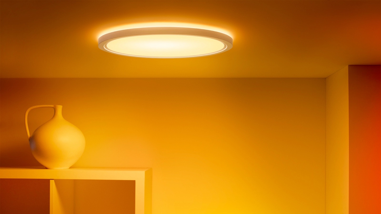 Plafon LED Lampa Sufitowa Natynkowa 22W 2600lm 2700-6500K RGB + TW 42.3cm Biała Okrągła Inteligentna SMART WiFi Bluetooth Aplikacja Superslim WiZ - trzecia cecha produktu