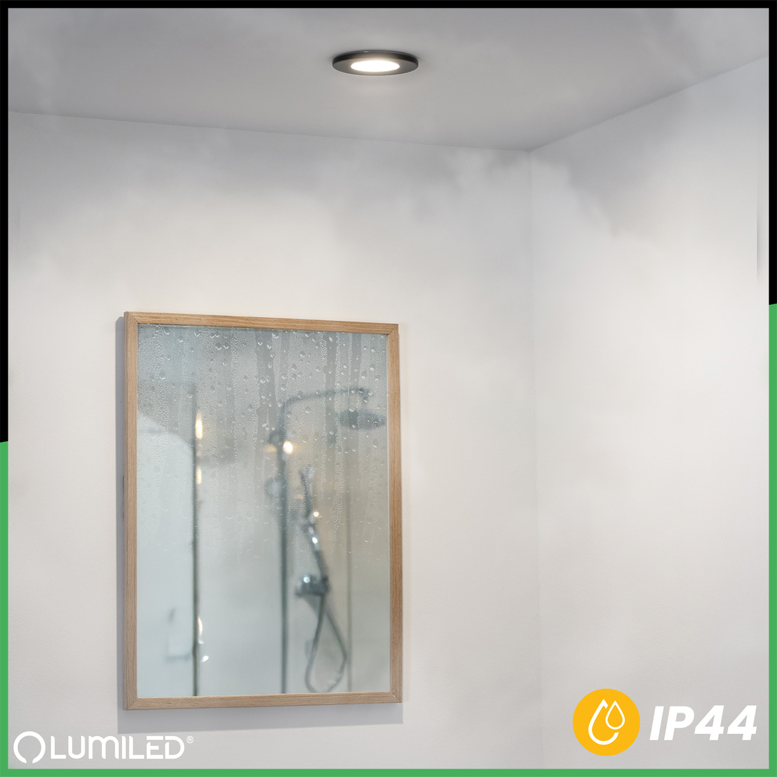 Oprawa Halogenowa Podtynkowa Wpuszczana LED MR16 Okrągła Czarna AQUS Lumiled - pierwsza cecha produktu