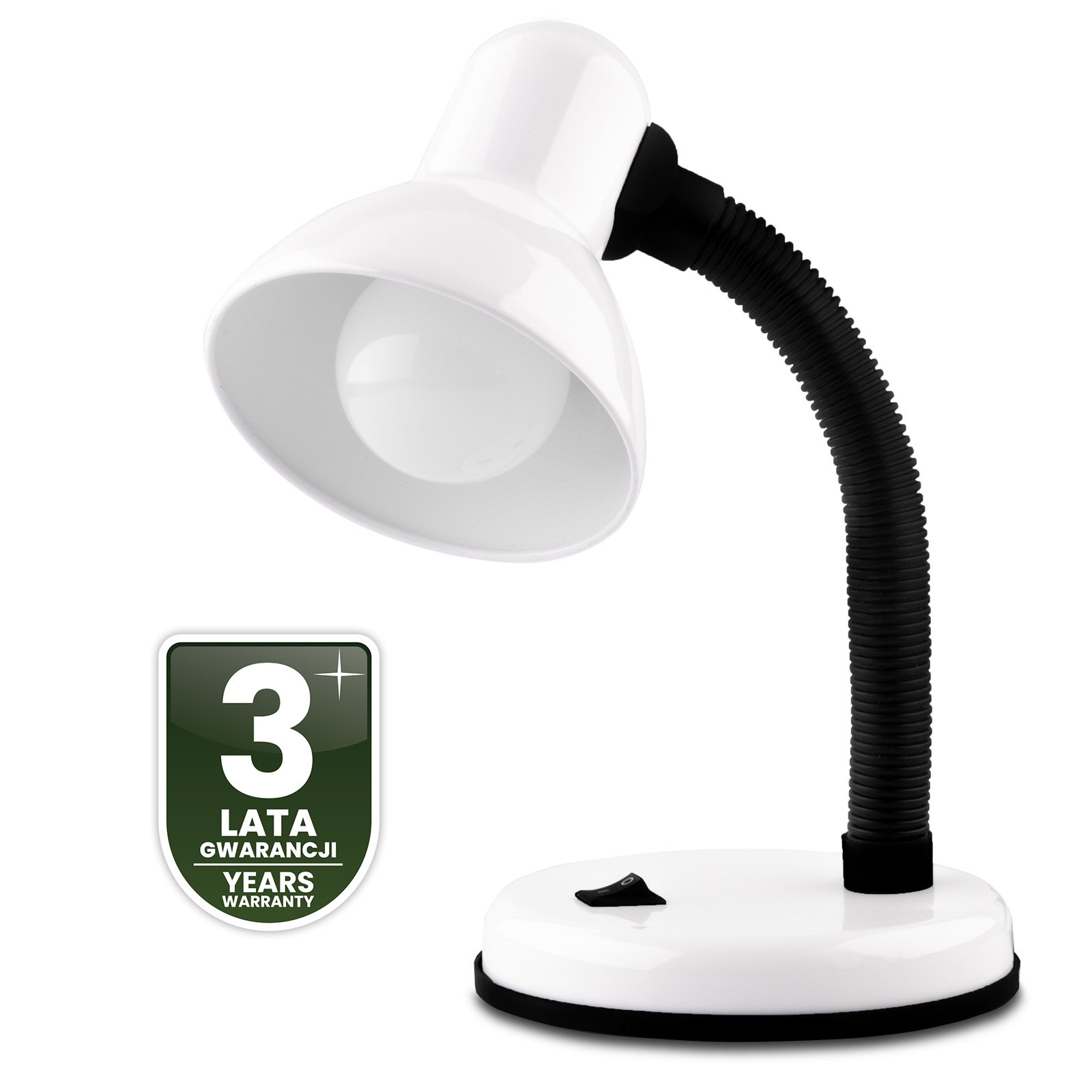 Lampka Biurkowa Stołowa Regulowana SARA Szkolna Nocna E27 Biała LUMILED - czwarta cecha produktu
