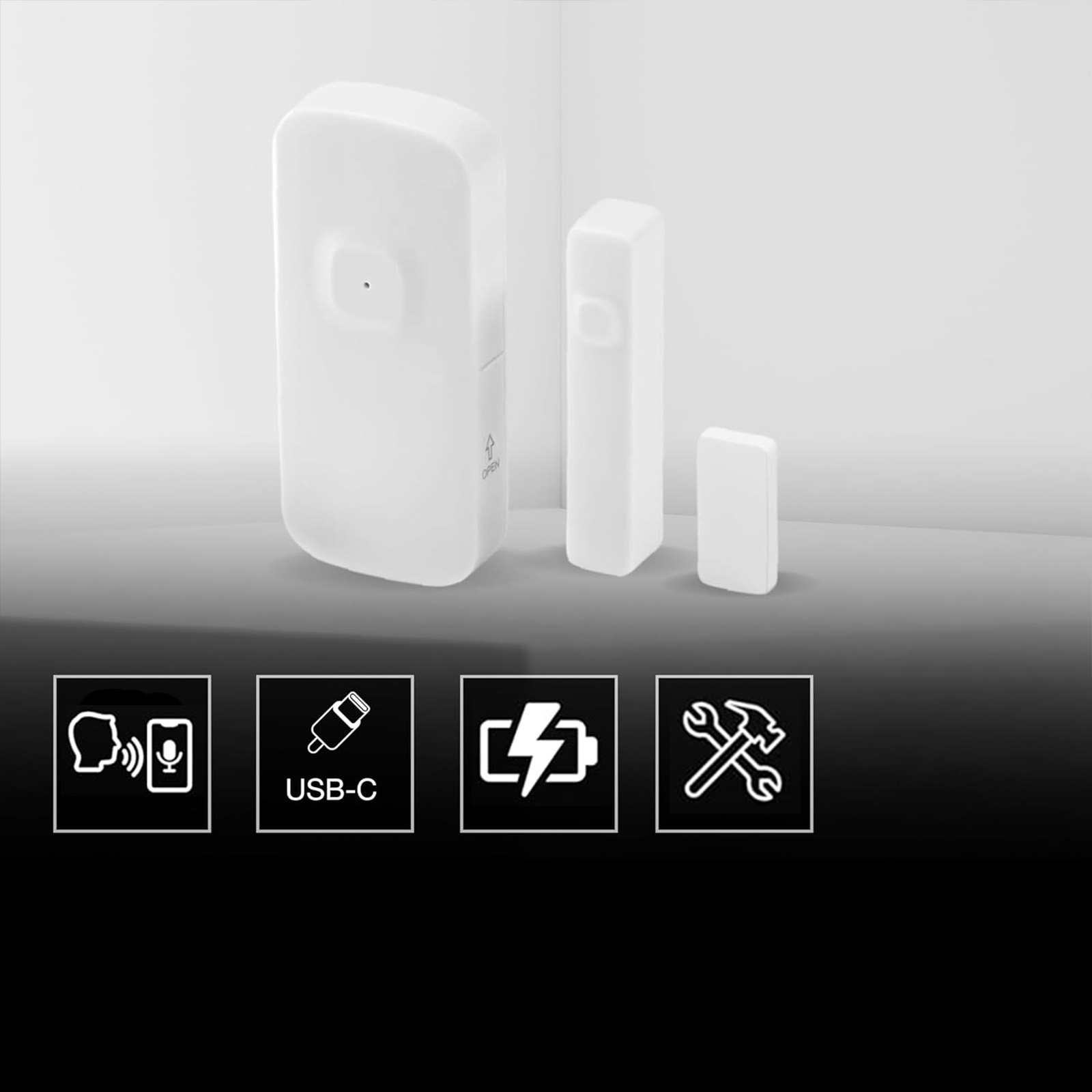 Bezprzewodowy Czujnik Alarm Otwarcia Zamknięcia Drzwi i Okien Biały Osram SMART WiFi - druga cecha produktu