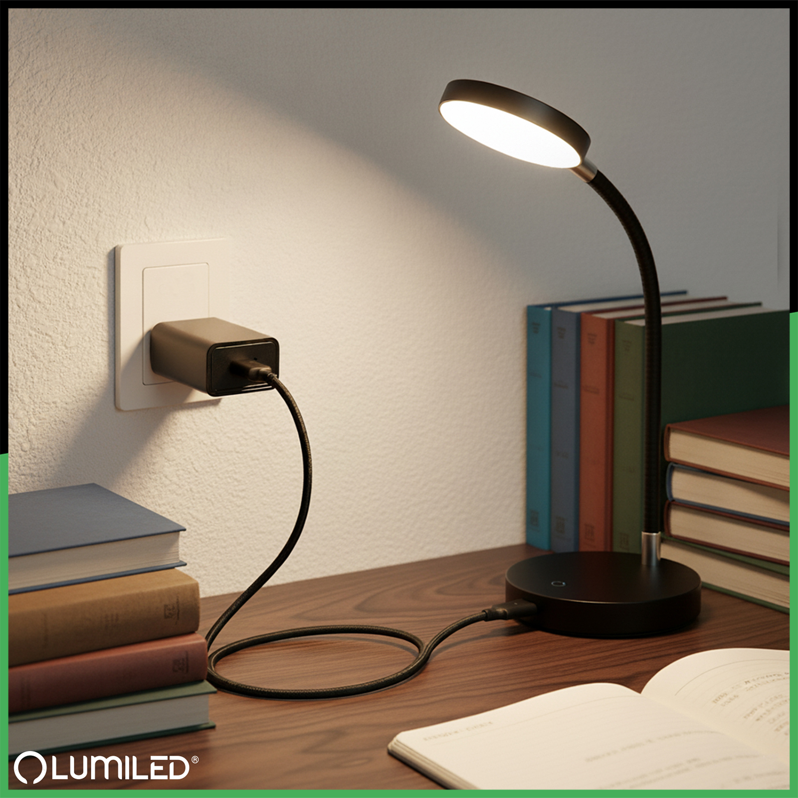 Ładowarka Zasilacz 1x USB 5V/1A DC Adapter Lampek Biurkowych Czarny Lumiled - obszar zastosowań