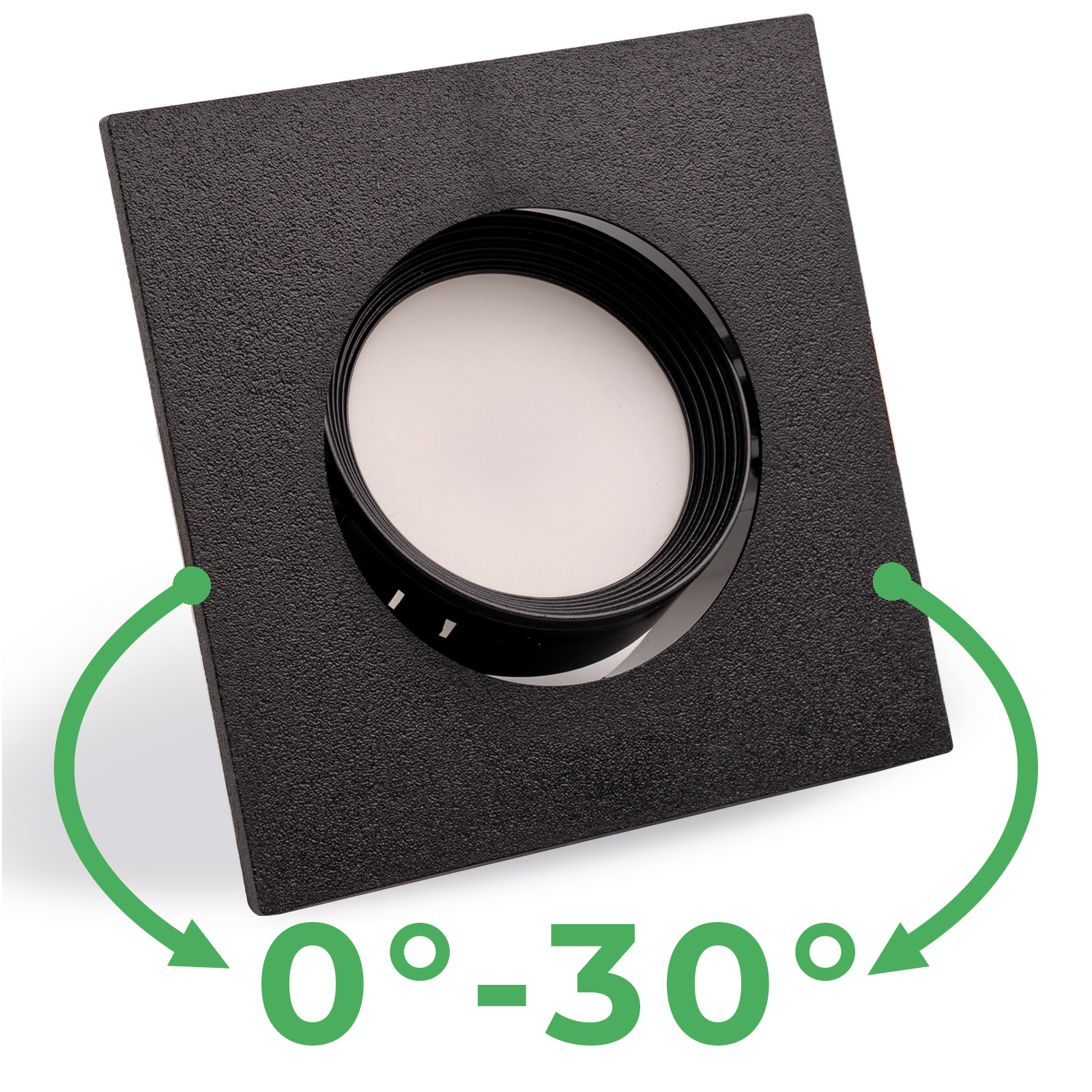 Oprawa Halogenowa Podtynkowa Ruchoma Kwadratowa Czarna GU10 MR16 VENTUS Lumiled - pierwsza cecha produktu