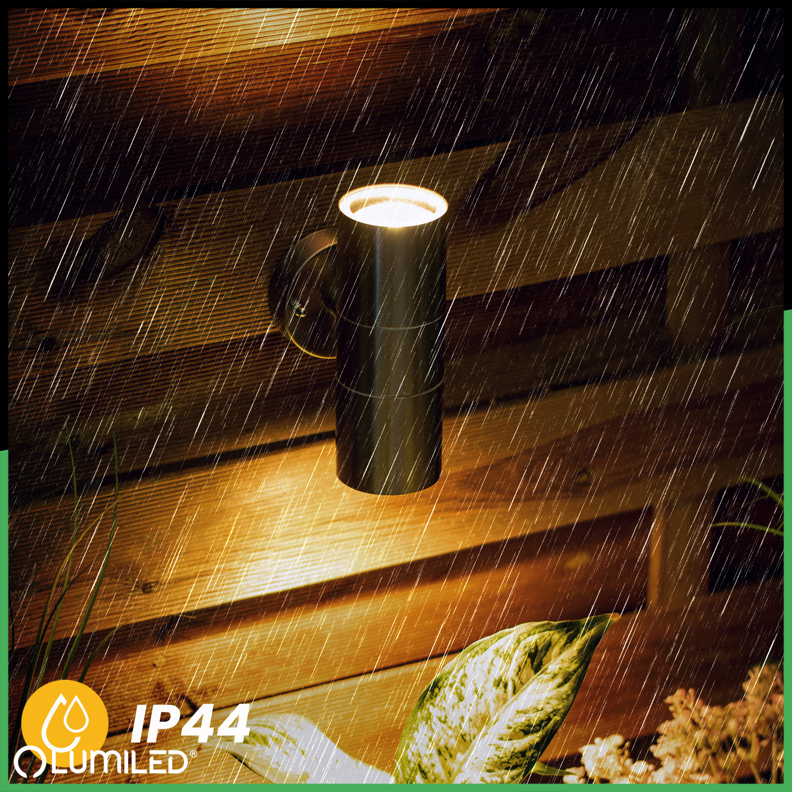 Kinkiet Ogrodowy Lampa Ścienna Elewacyjna góra dół LED GU10 IP44 ZINNIA INOX LUMILED - druga cecha produktu
