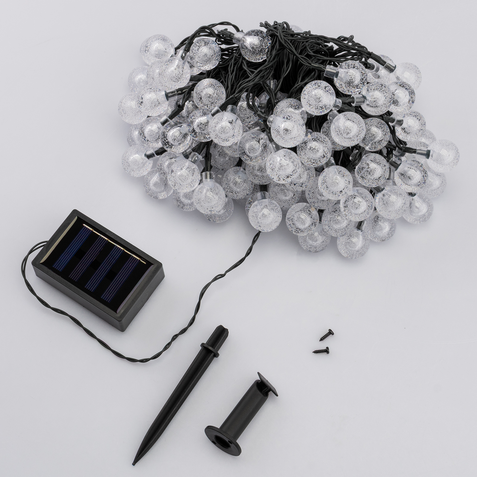 Girlanda Solarna Ogrodowa 100x LED Ozdobne Kuleczki 21.8m Ciepła 3000K GALLA2 LUMILED - skład produktu