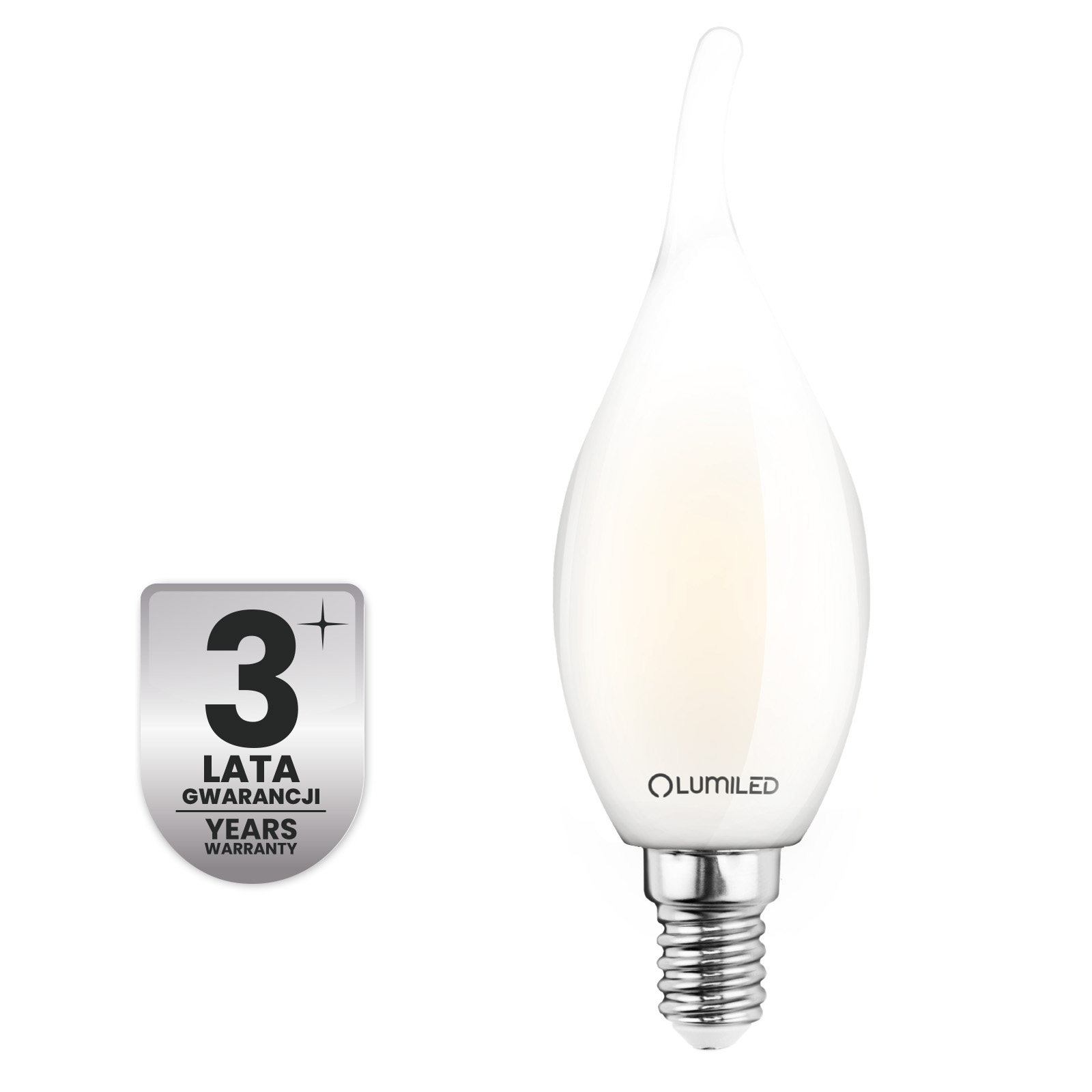 Żarówka LED E14 Świeczka BA35 2,2W 470lm = 40W 2700K Ciepła 360° Filament KLASA A LUMILED - czwarta cecha produktu