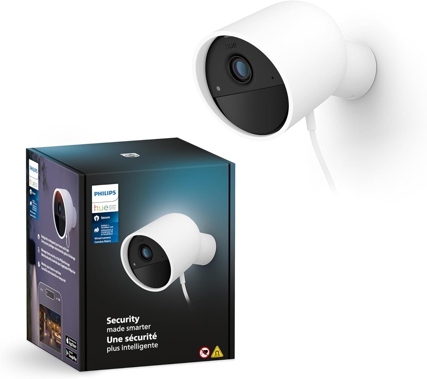 Kamera Przewodowa Zewnętrzna IP 1080p Full HD CMOS Biała Zigbee WiFi SMART Security Camera Secure Philips HUE - główne zdjęcie produktu