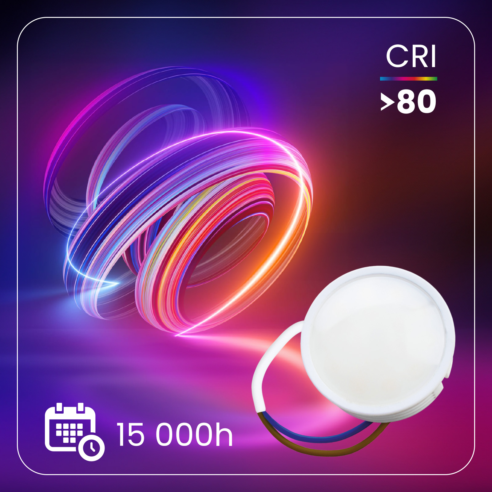 Wkład do Opraw LED Żarówka Moduł INSERT Reflektor 7W = 60W 670lm 3000K Ciepła 120° Ściemnialna LUMILED - druga cecha produktu