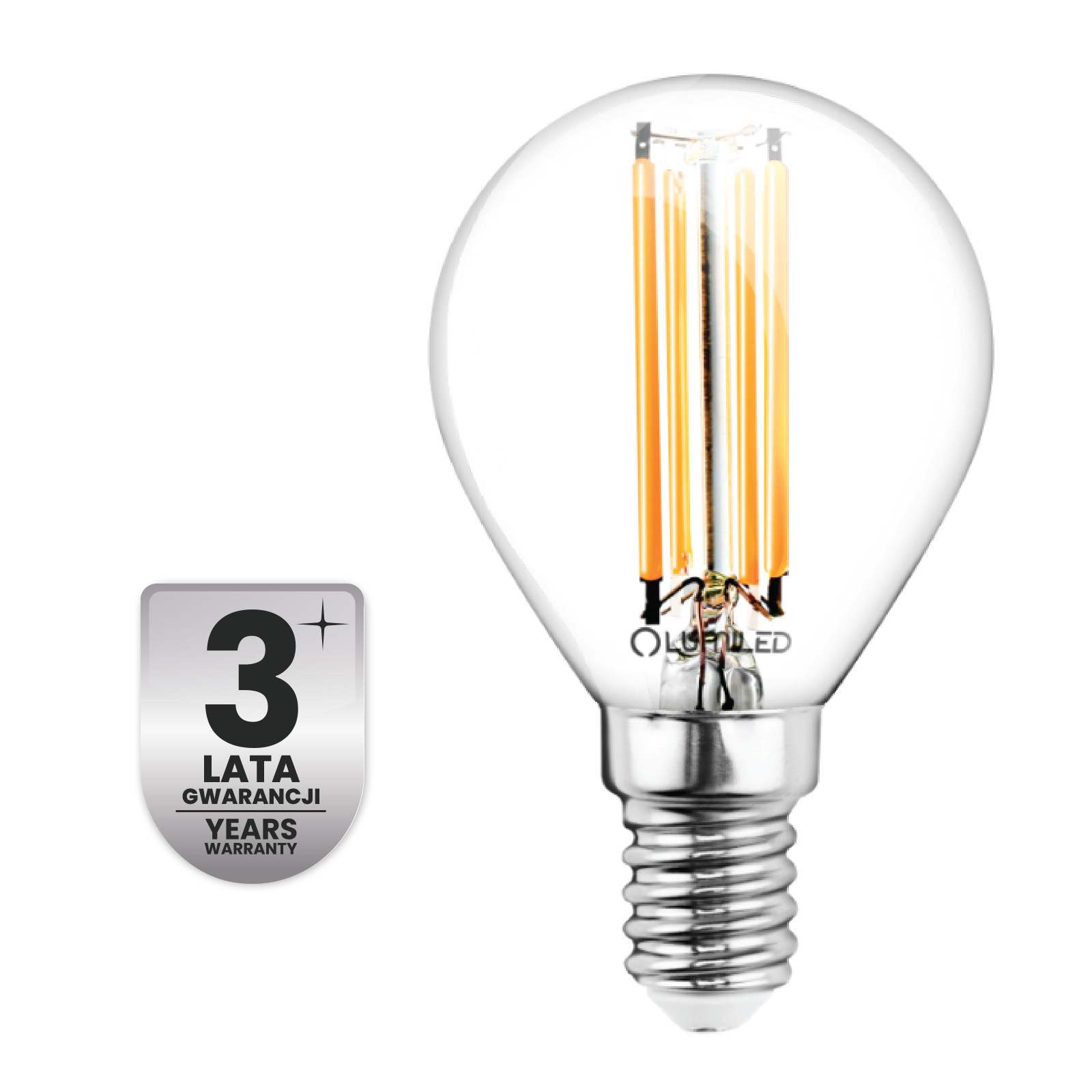 Żarówka LED E14 Kulka P45 2,2W 470lm = 40W 4000K Neutralna 360° Filament KLASA A LUMILED - czwarta cecha produktu