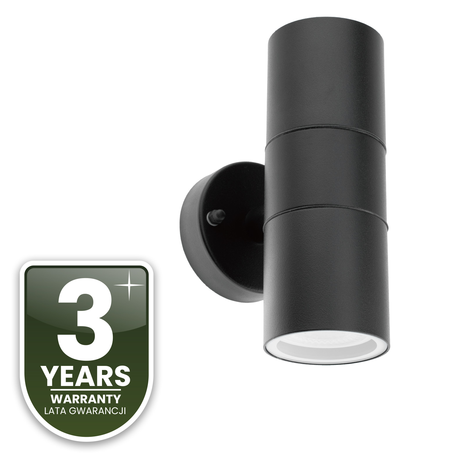 Kinkiet Ogrodowy Lampa Ścienna Elewacyjna góra dół LED GU10 IP44 ZINNIA Czarny LUMILED - czwarta cecha produktu